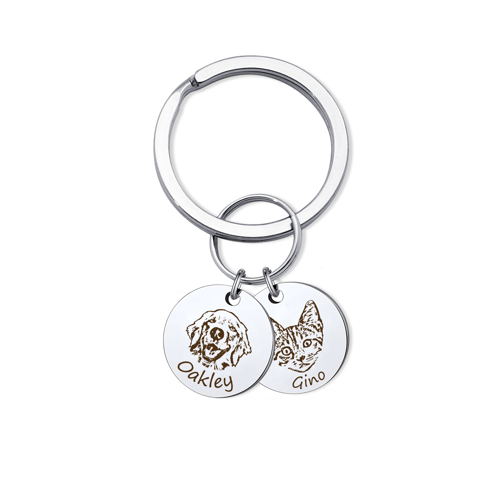 Pet Portrait Memorial Rainbow Bridge Key Chain