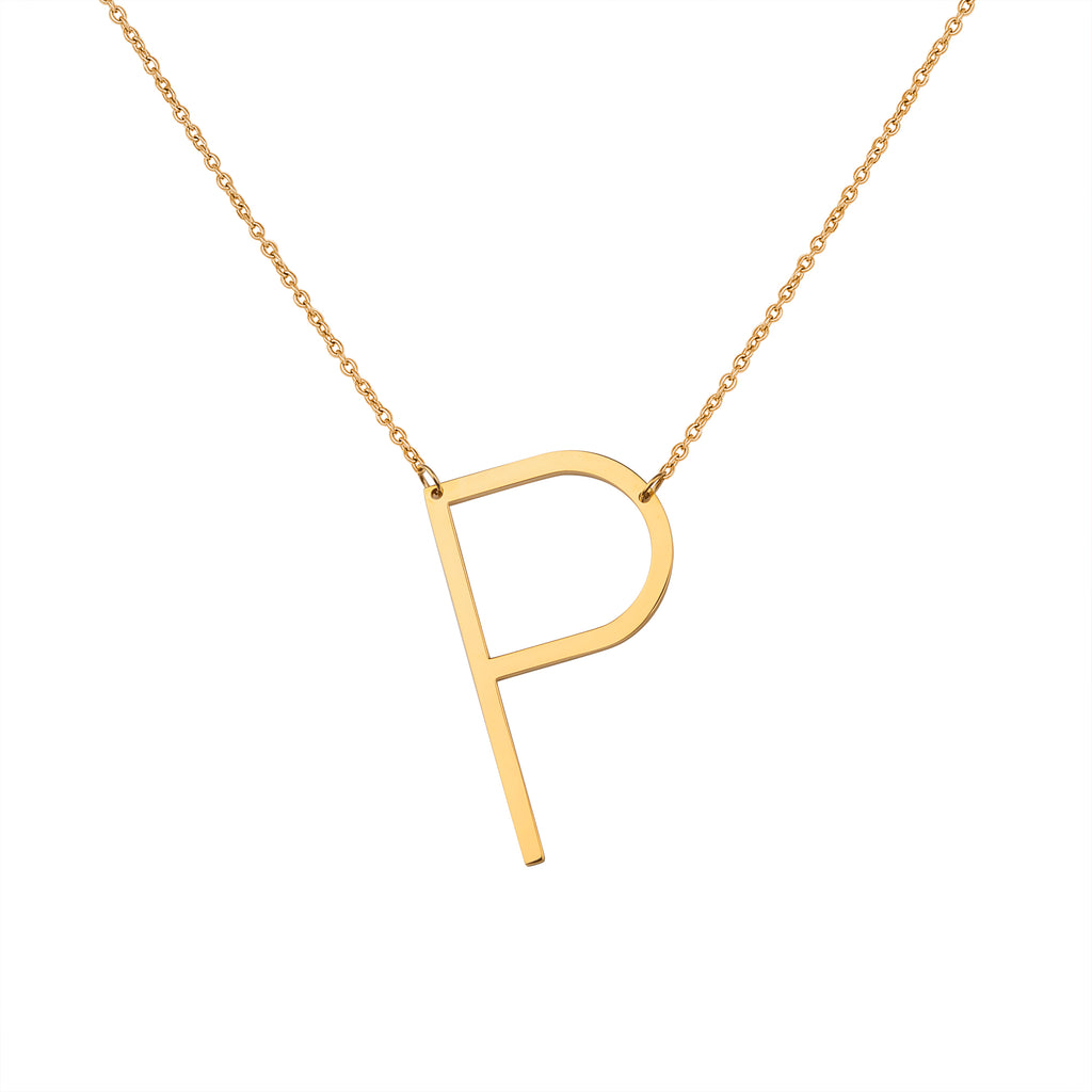 Large Letter Initial Necklace