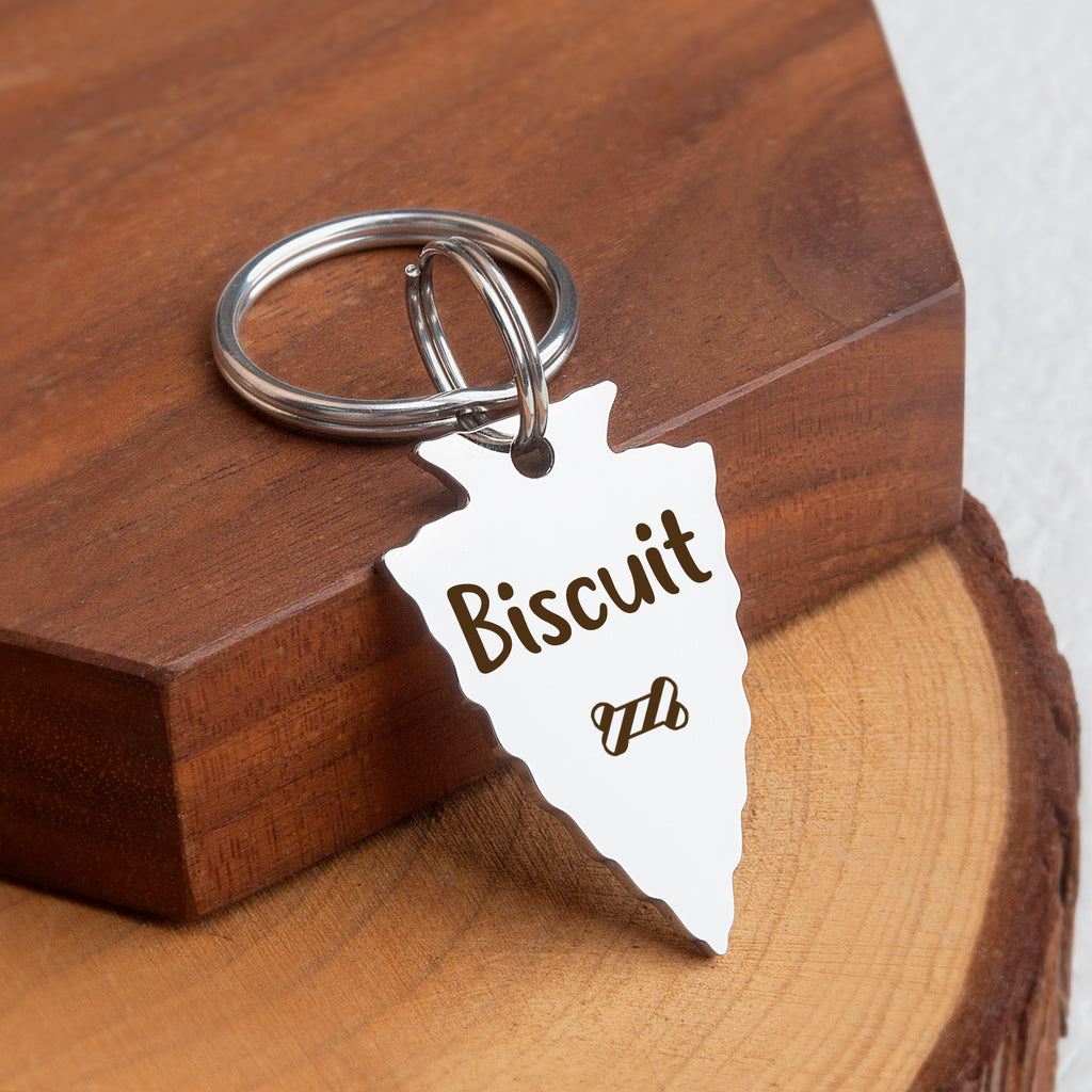 Custom Arrowhead Pet ID Dog Tag