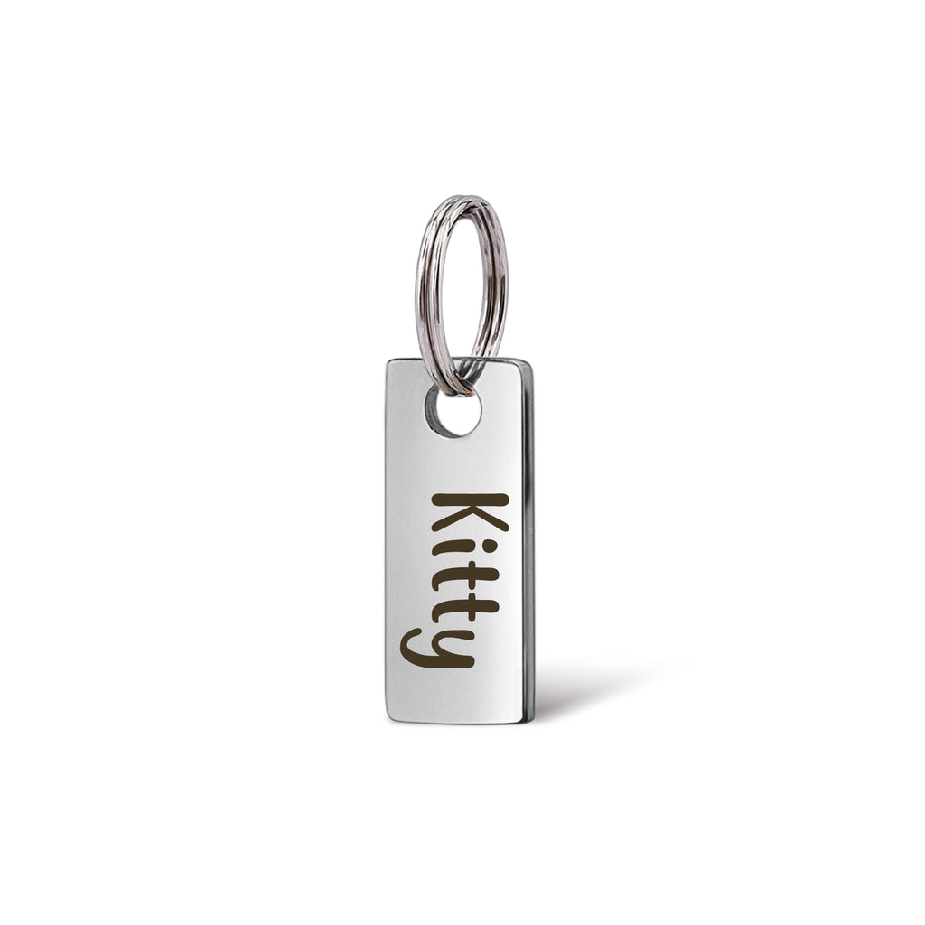 Personalized Mini Rectangle Stainless Steel Pet ID Dog Tag