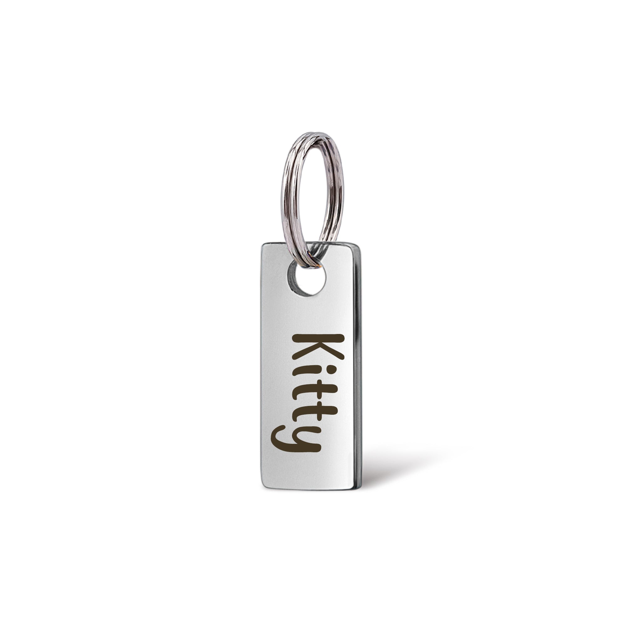 Personalized Mini Rectangle Stainless Steel Pet ID Dog Tag