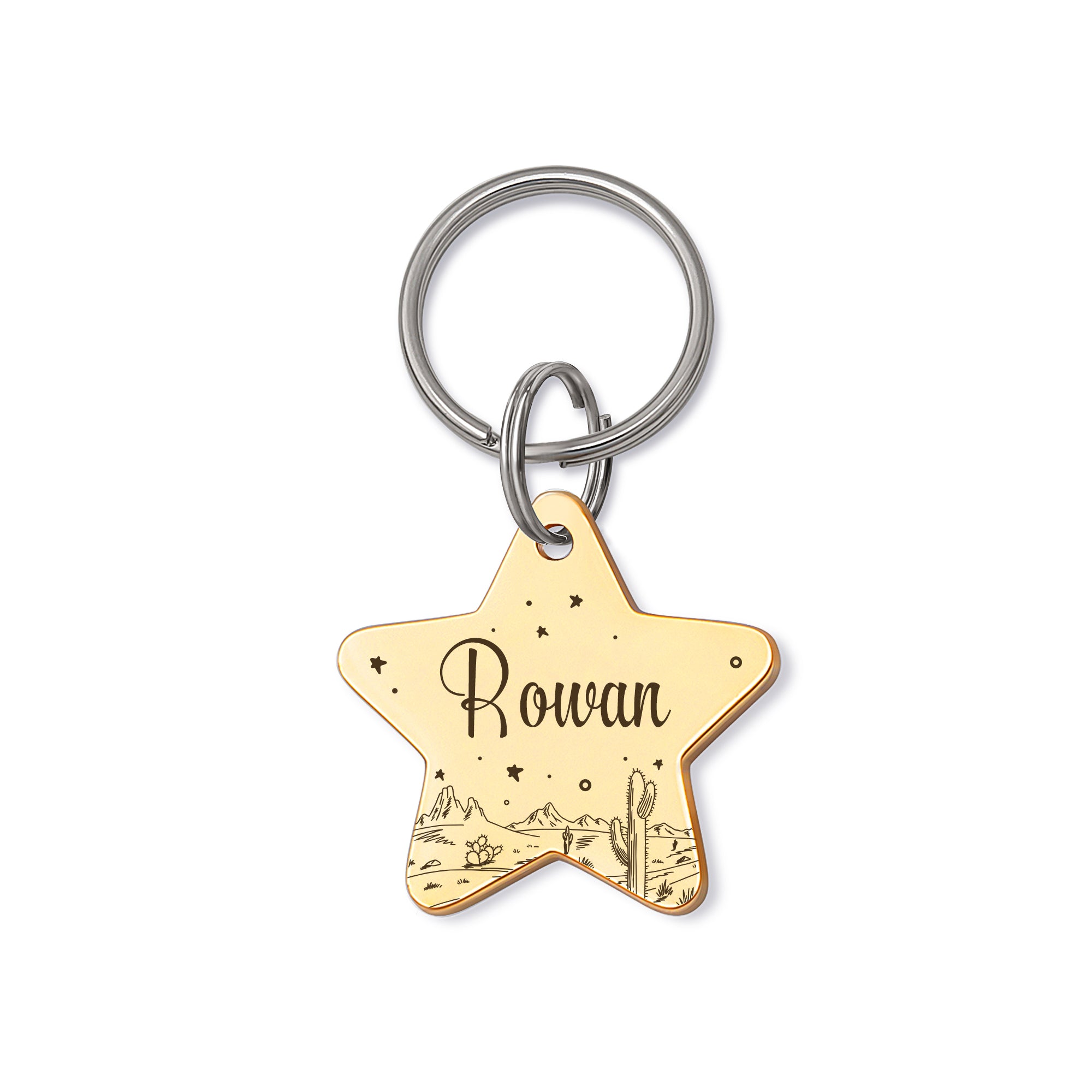Star Shaped Desert Starry Sky Themed Pet Tag