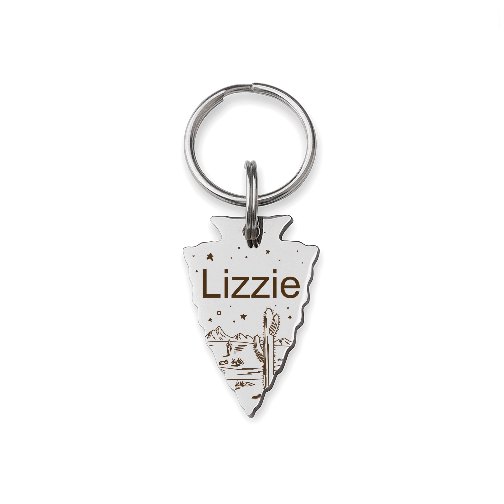 Arrowhead Desert Starry Sky Pet ID Dog Tag