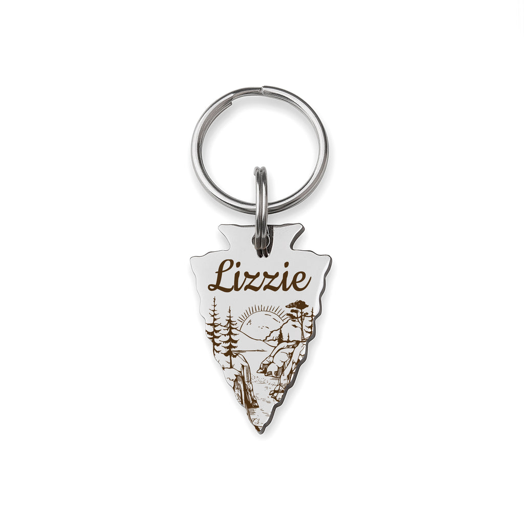 Arrowhead Mountain Sunset Pet ID Dog Tag