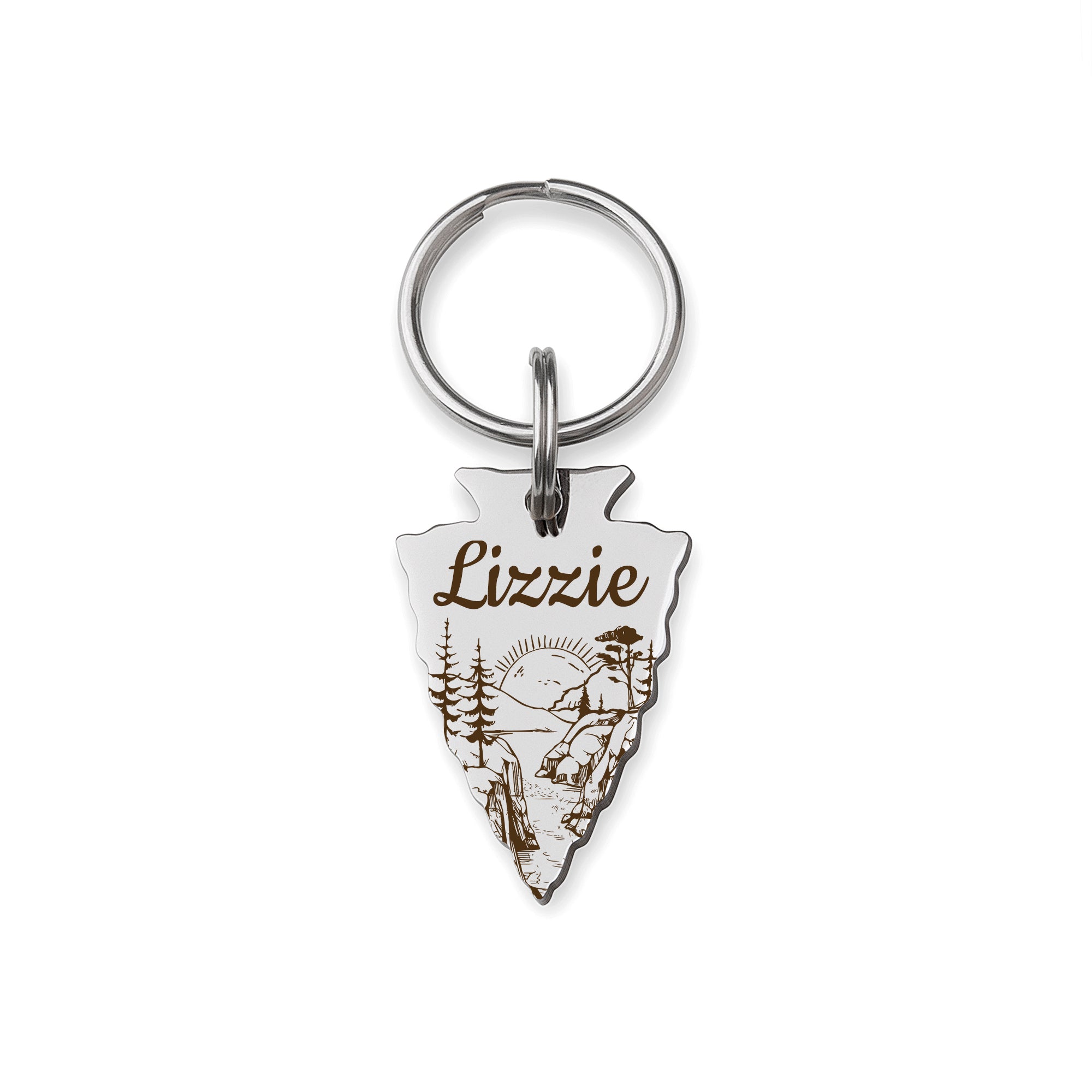 Arrowhead Mountain Sunset Pet ID Dog Tag