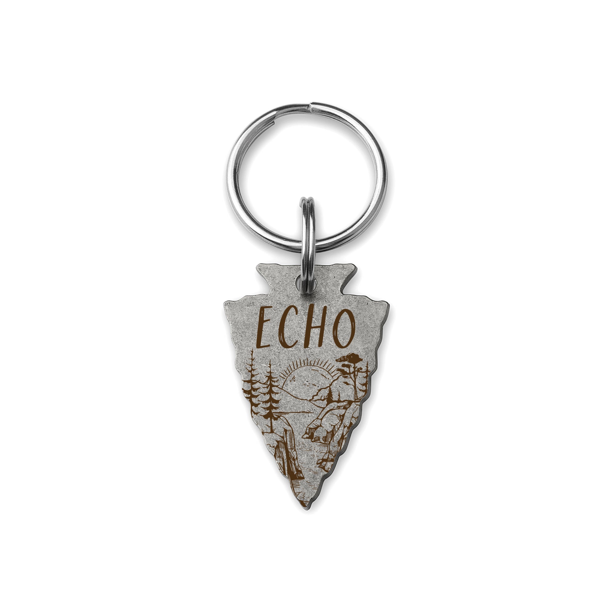 Arrowhead Mountain Sunset Pet ID Dog Tag