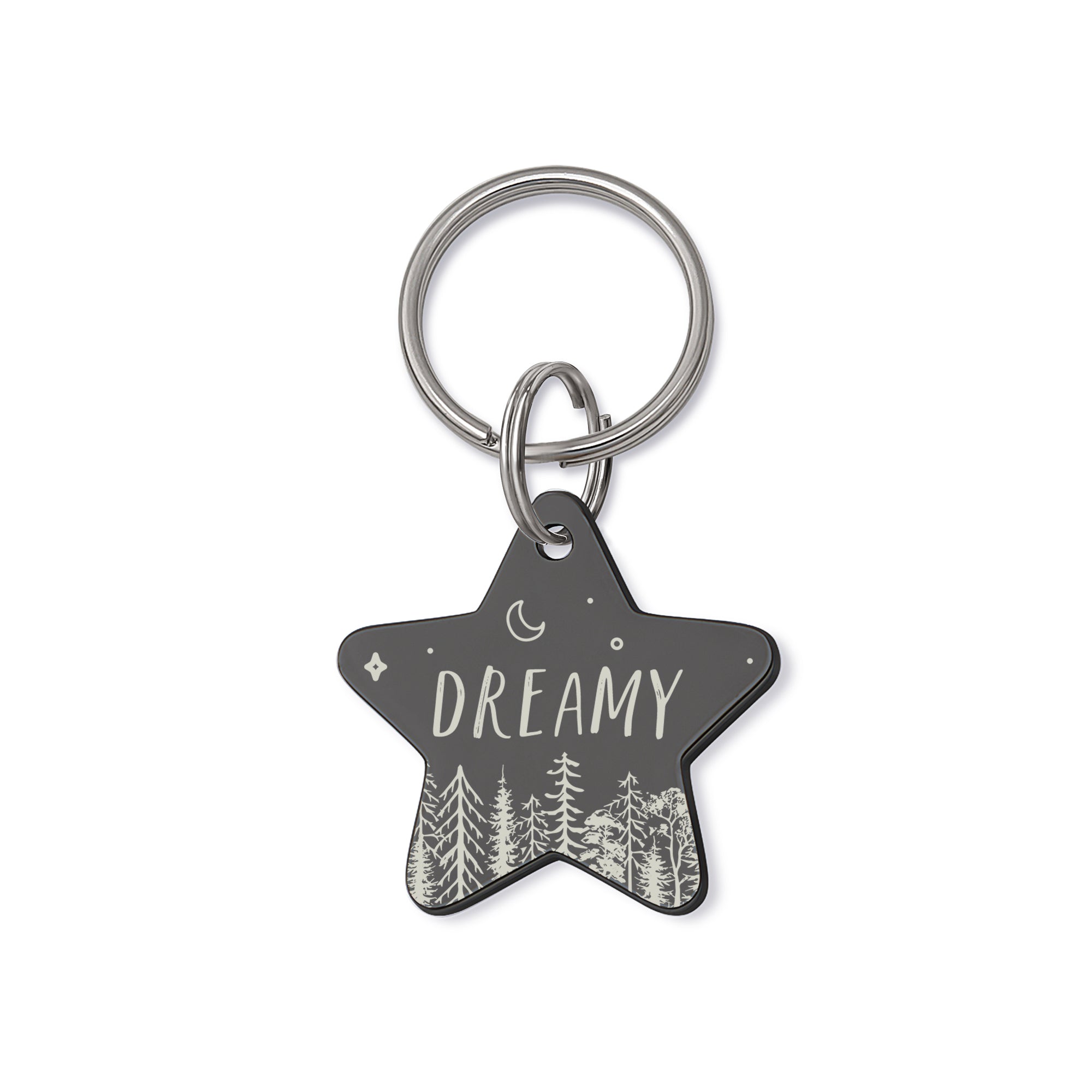 Personalized Forrest Starry Sky Star Shaped Pet ID Dog Tag for Cat or Dog