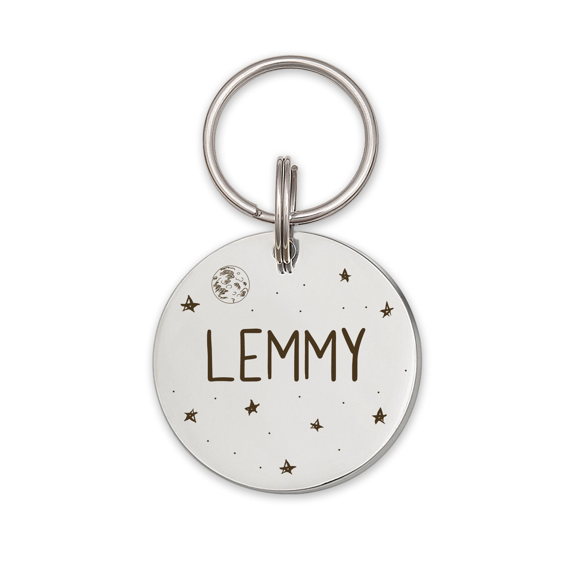 Stars Round Pet ID Tag