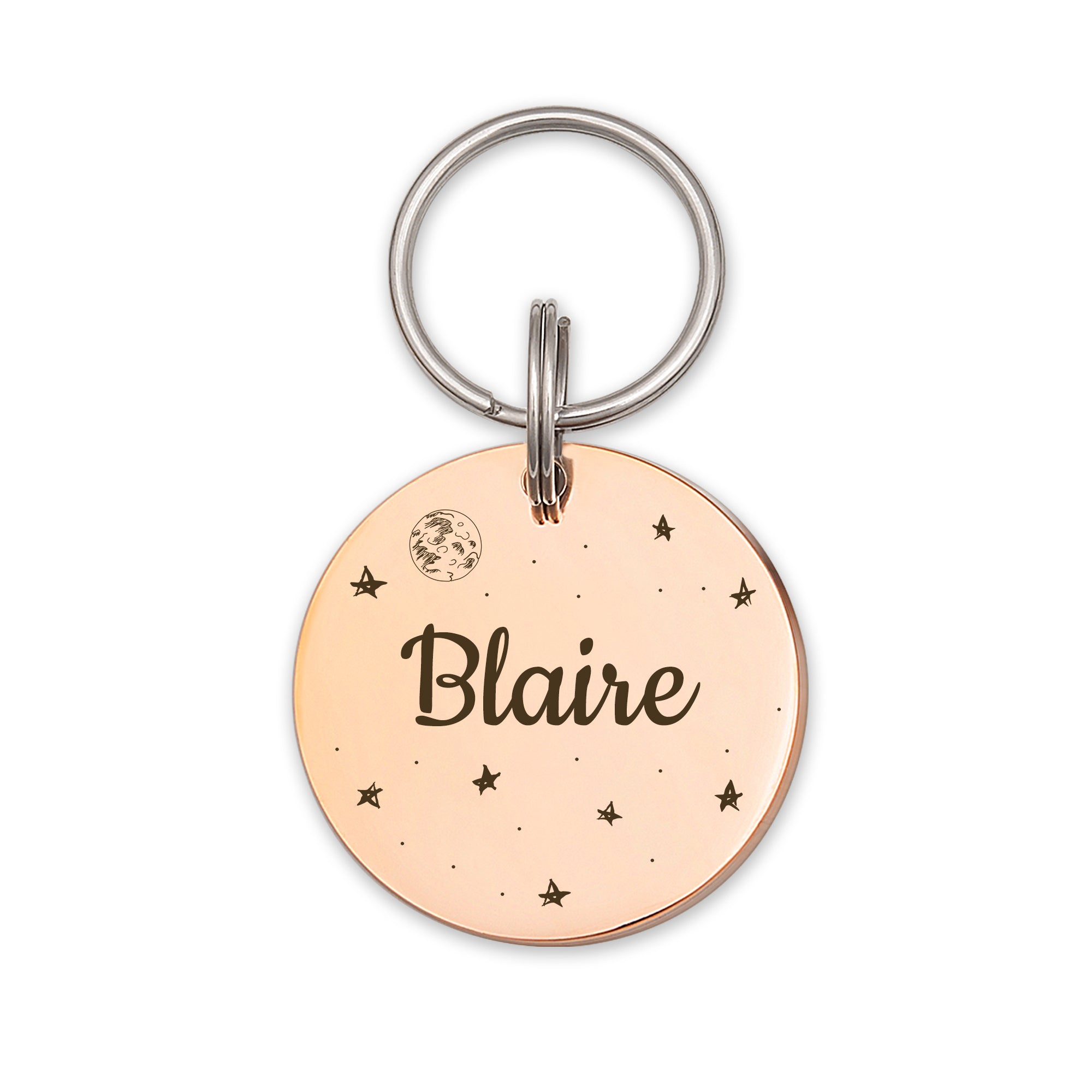 Stars Round Pet ID Tag