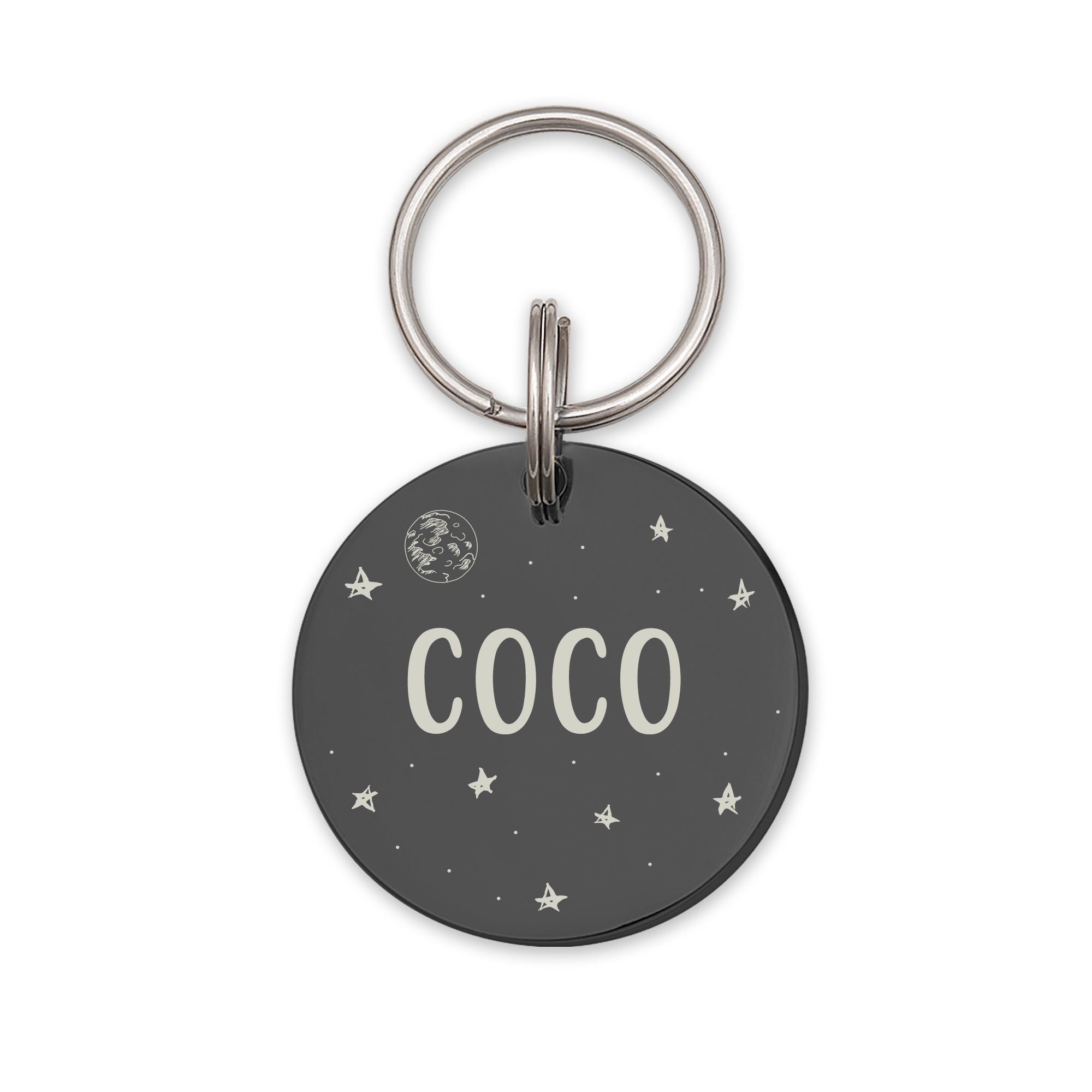 Stars Round Pet ID Tag