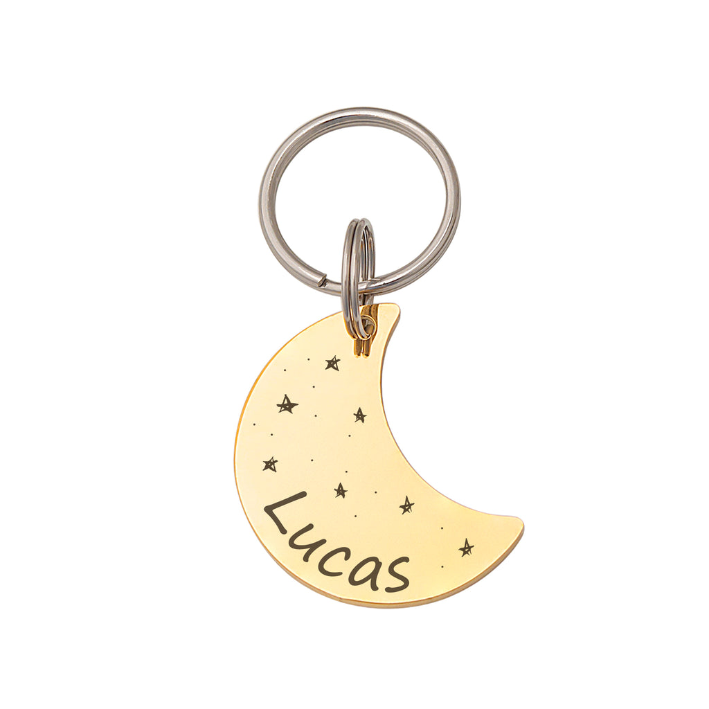 Moon Space Pet ID Dog Tag