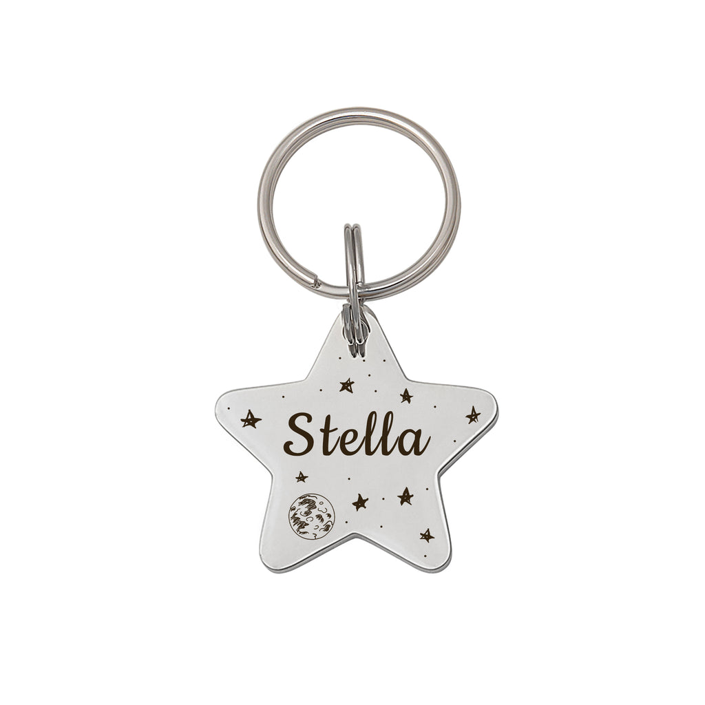 Star Space Themed Pet ID Dog Tag