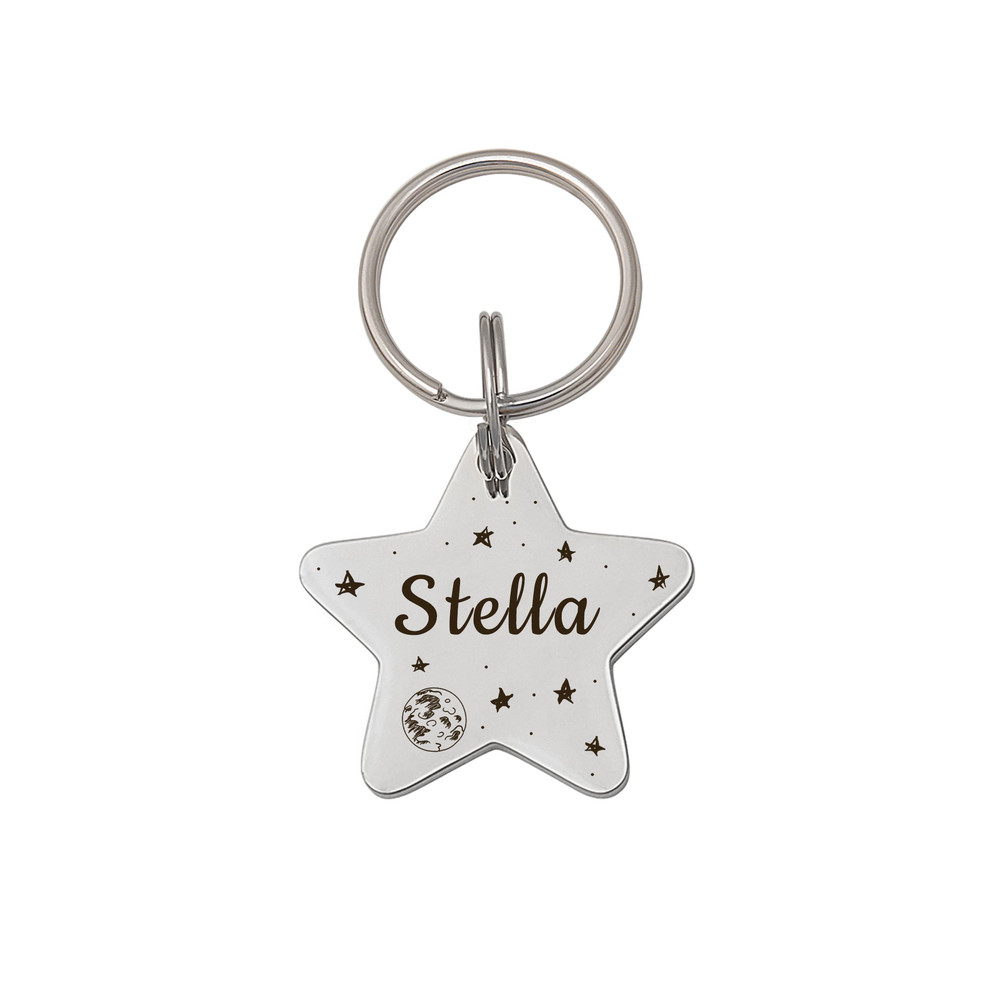 Star Space Themed Pet ID Dog Tag