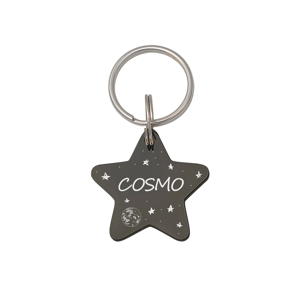 Star Space Themed Pet ID Dog Tag