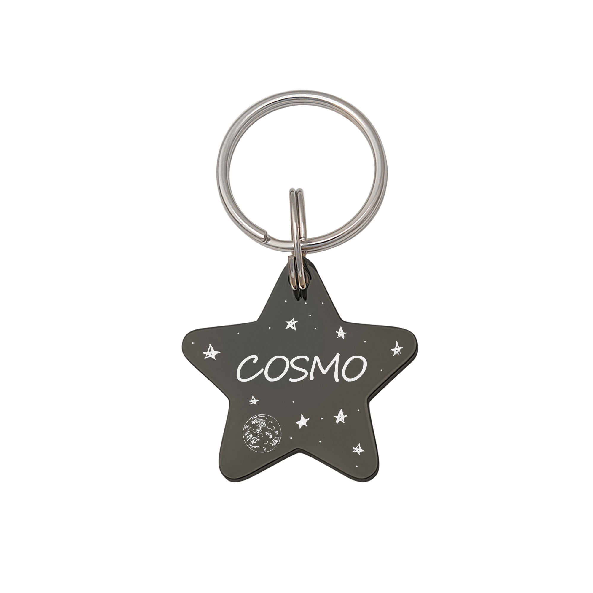 Star Space Themed Pet ID Dog Tag