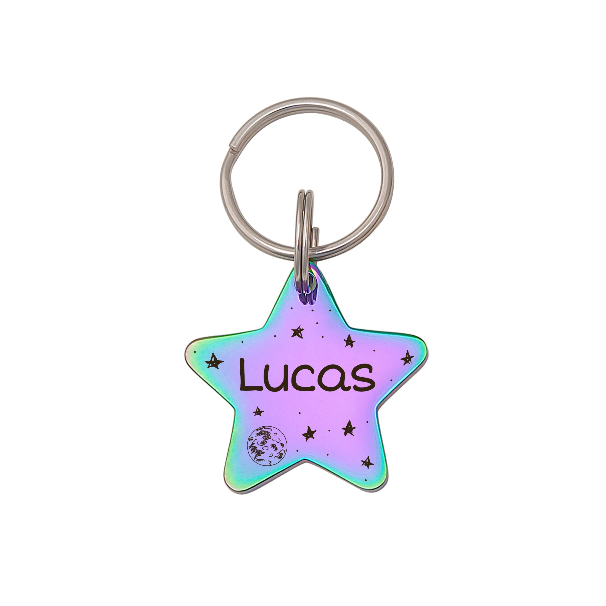 Star Space Themed Pet ID Dog Tag