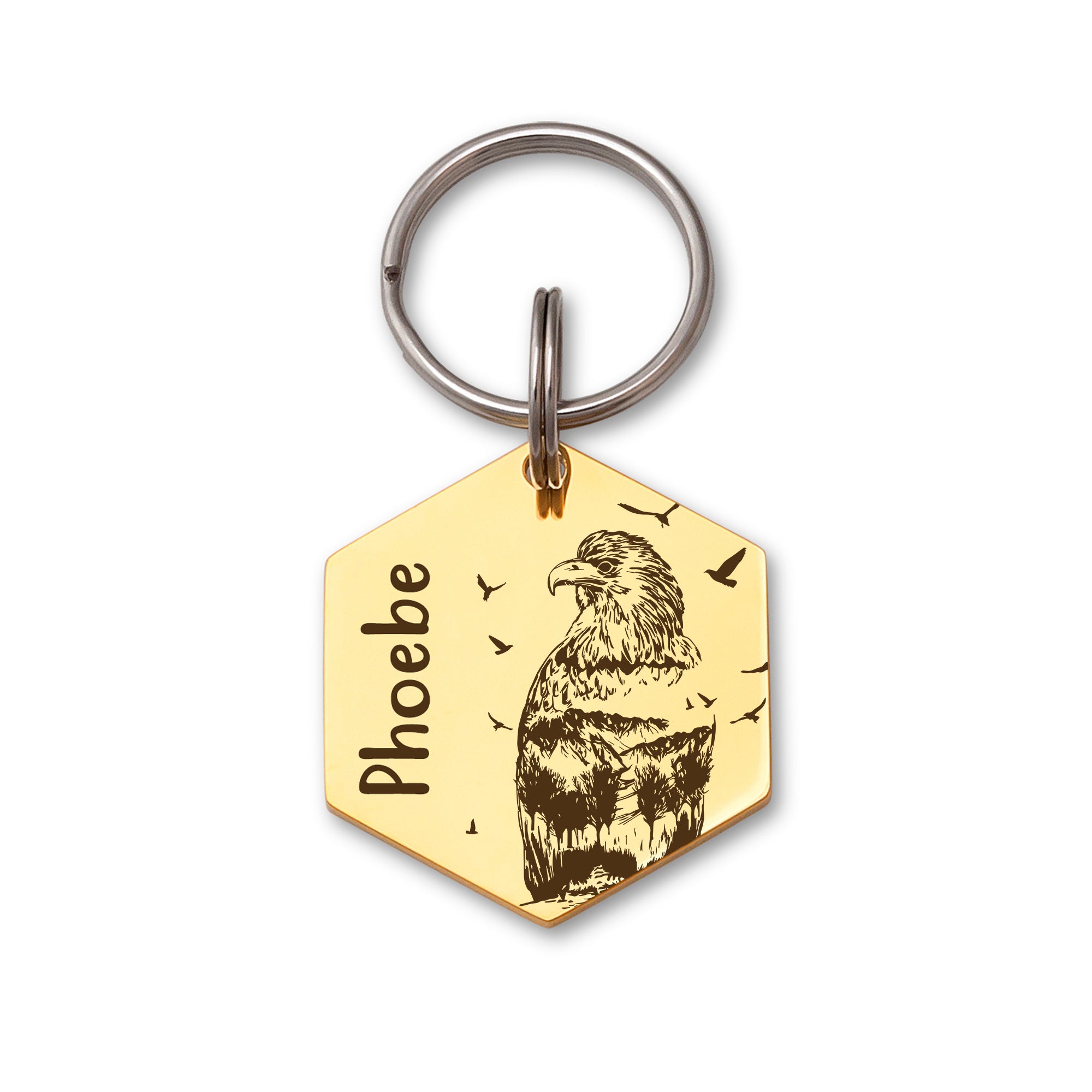 Hexagon Eagle Mountain Pet ID Dog Tag