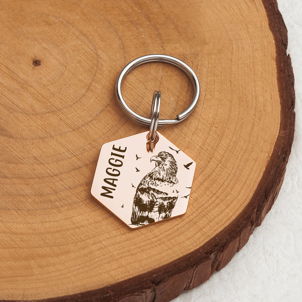 Hexagon Eagle Mountain Pet ID Dog Tag