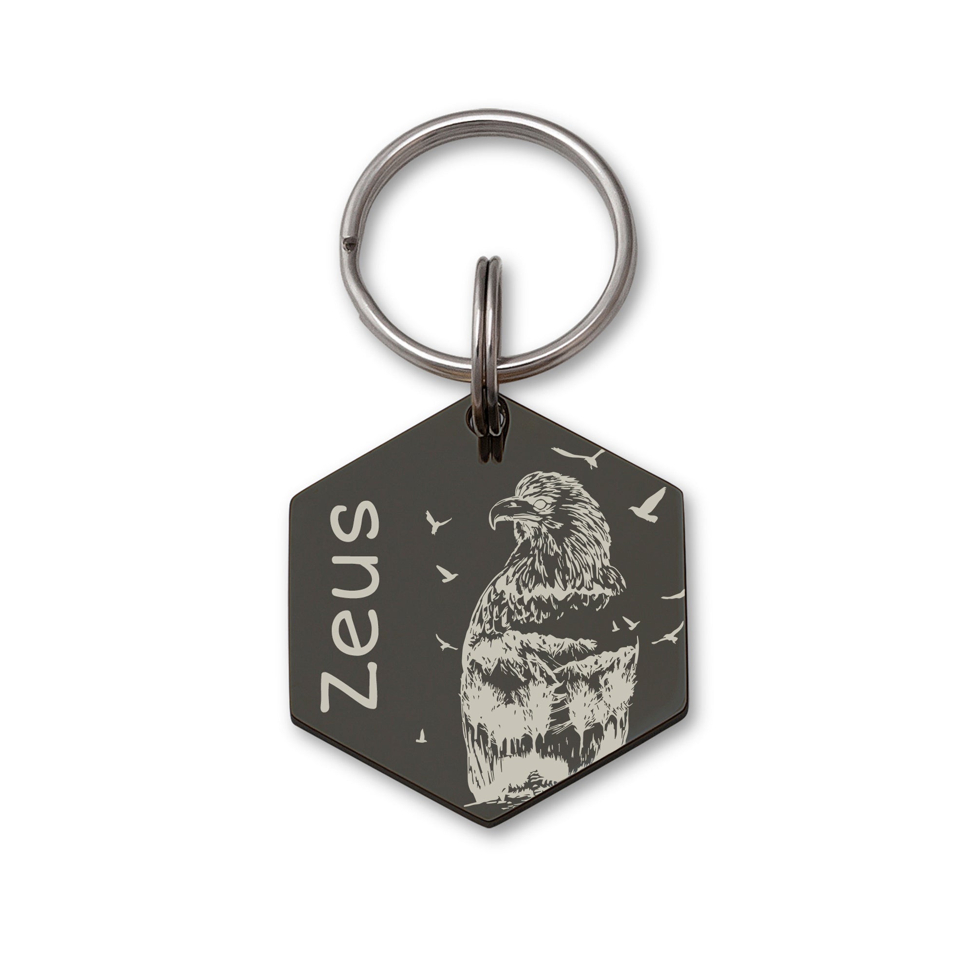 Hexagon Eagle Mountain Pet ID Dog Tag