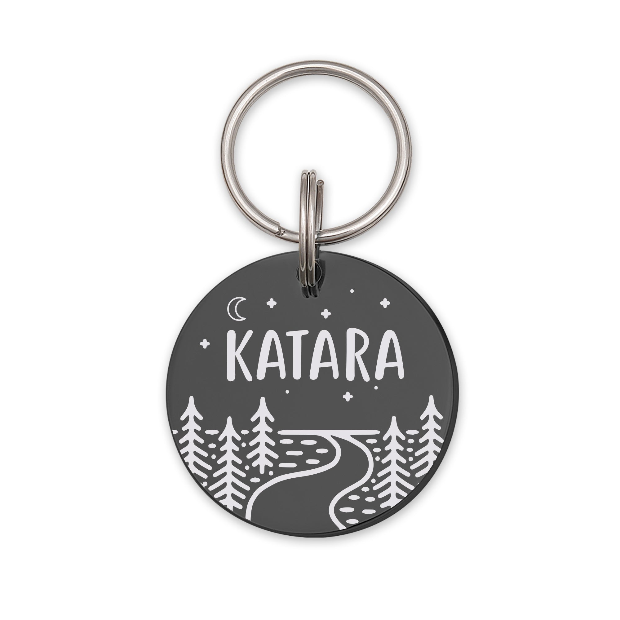 Horizon Line Road Round Pet Dog Tag