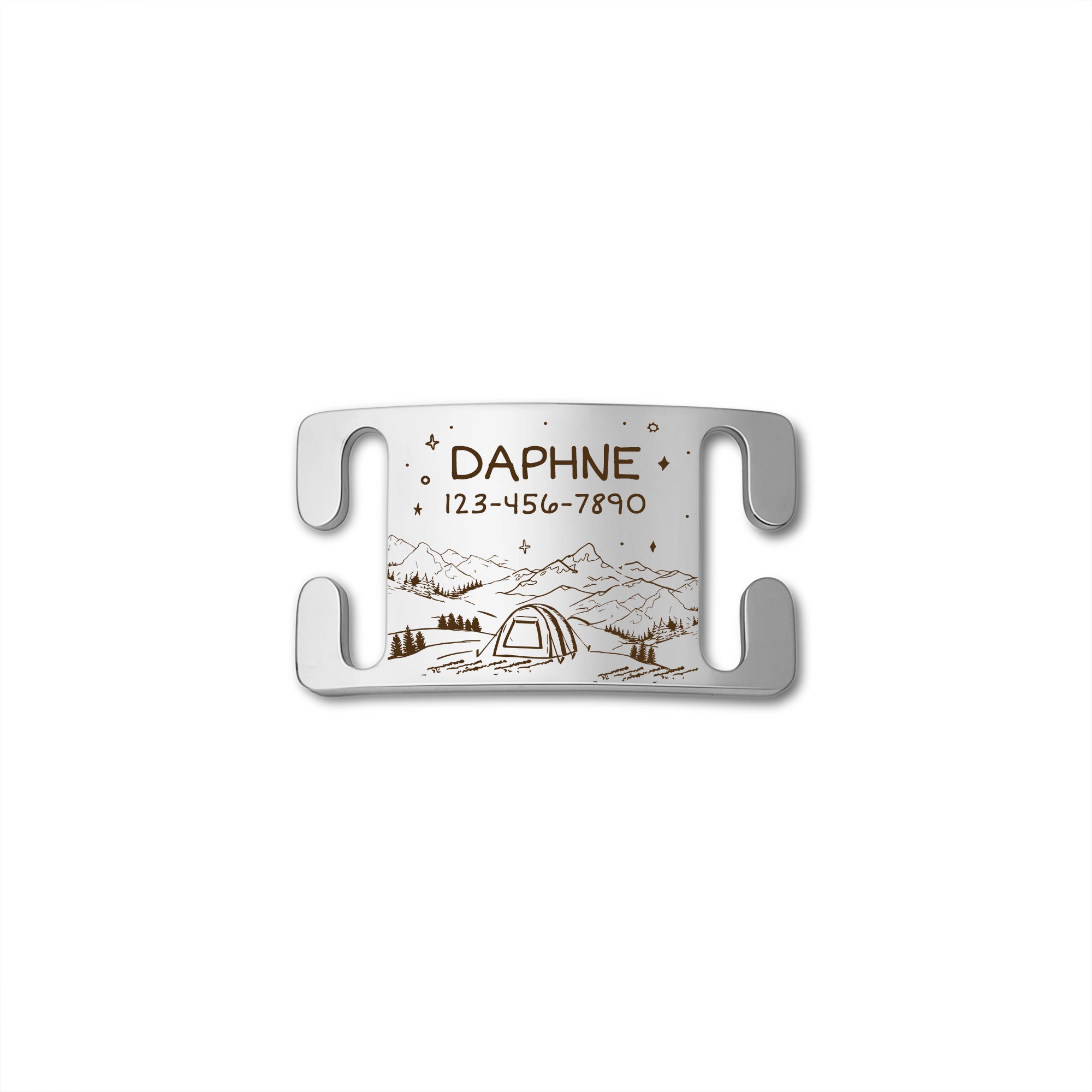 Outdoor Camping Slide On Pet ID Tag for Pets
