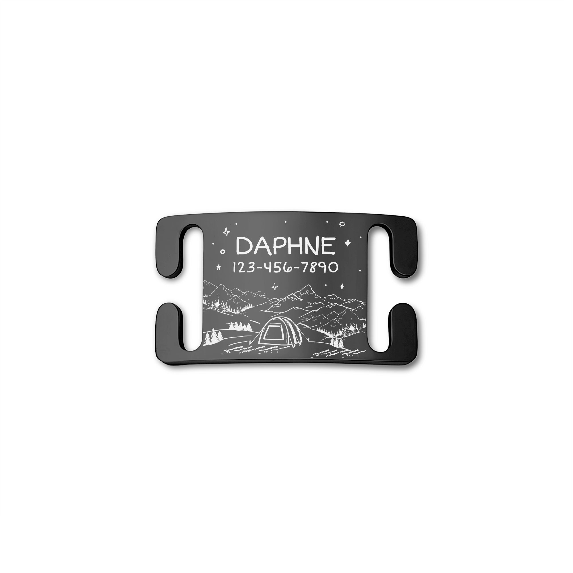 Outdoor Camping Slide On Pet ID Tag for Pets