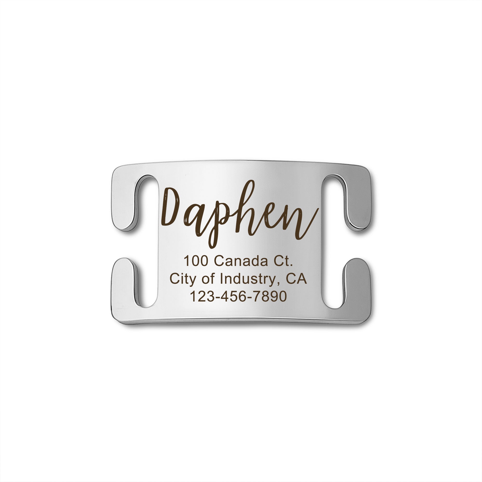 Stainless Steel Silent Slide On Pet Tag