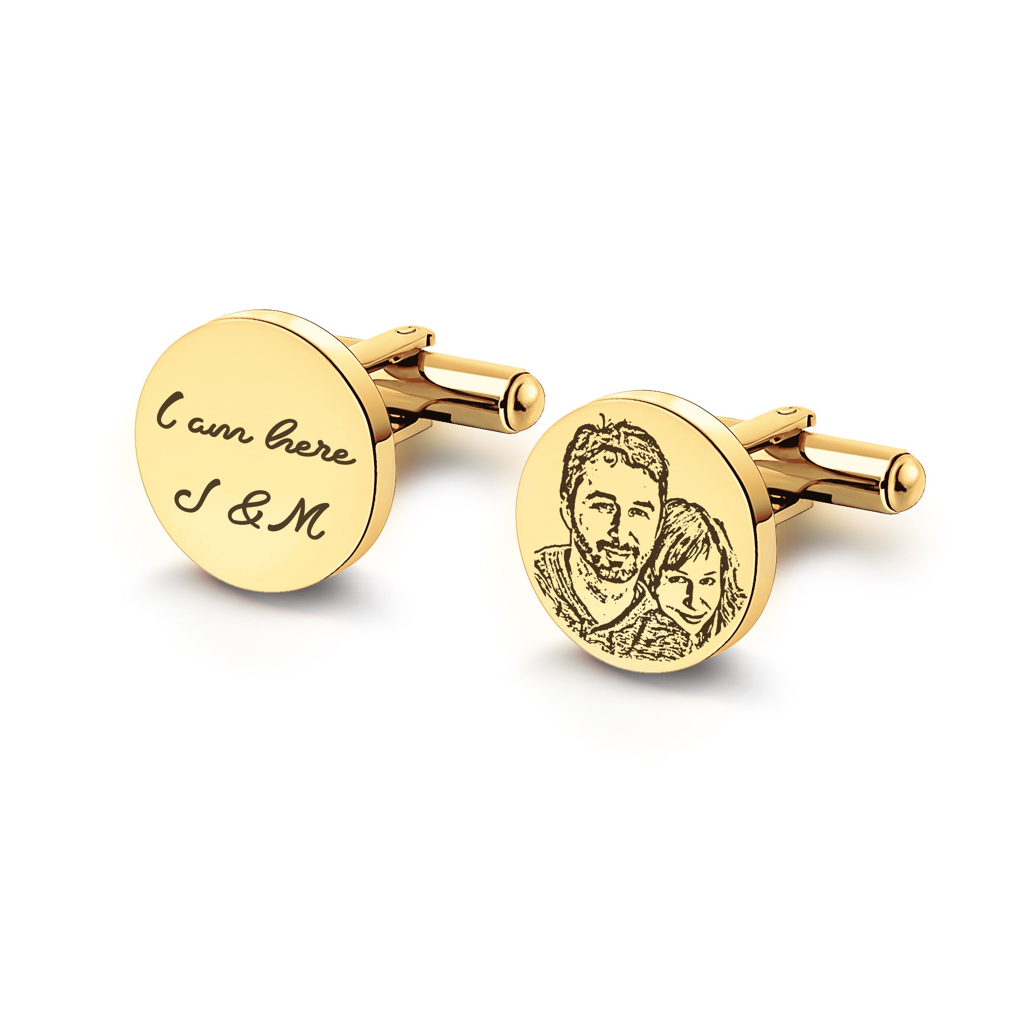 Round Photo Cuff Links