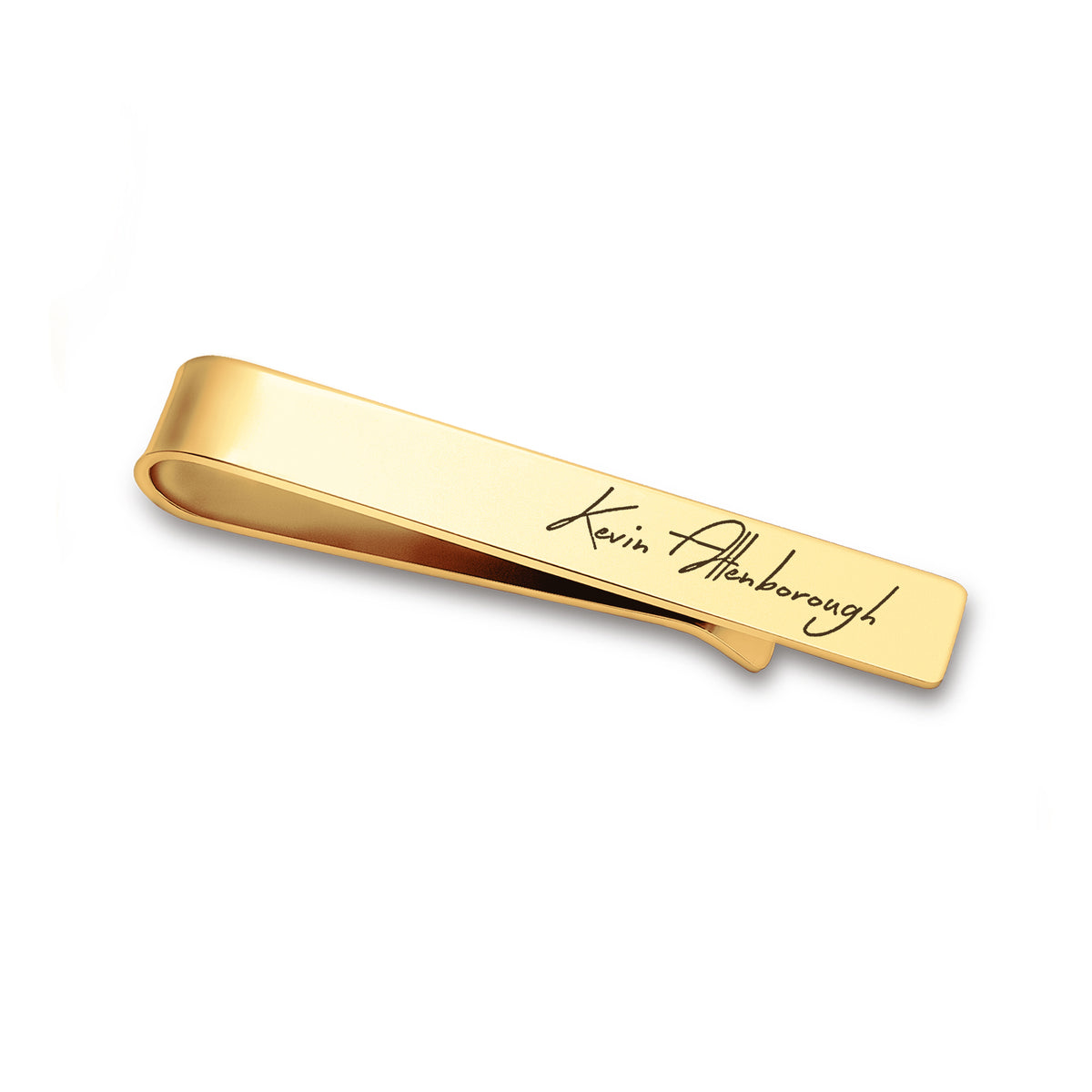Custom Handwriting Engraved Tie Clip