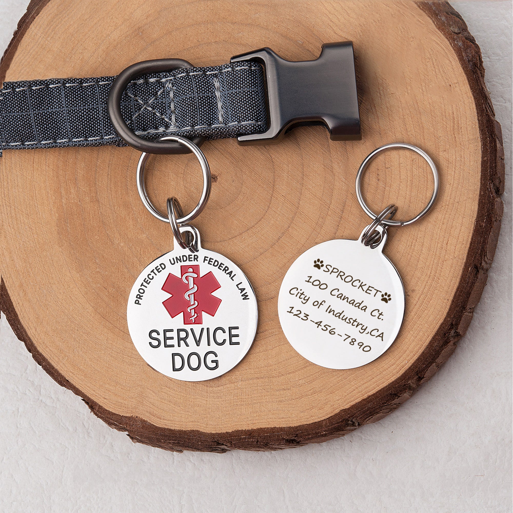 Service Dog Medical Alert Pet ID Dog Tag