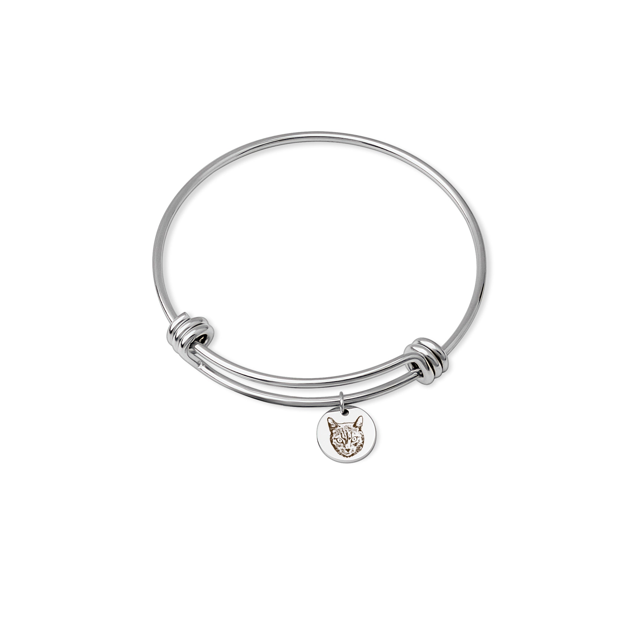 Custom Pet Portrait and Birthstone Bracelet