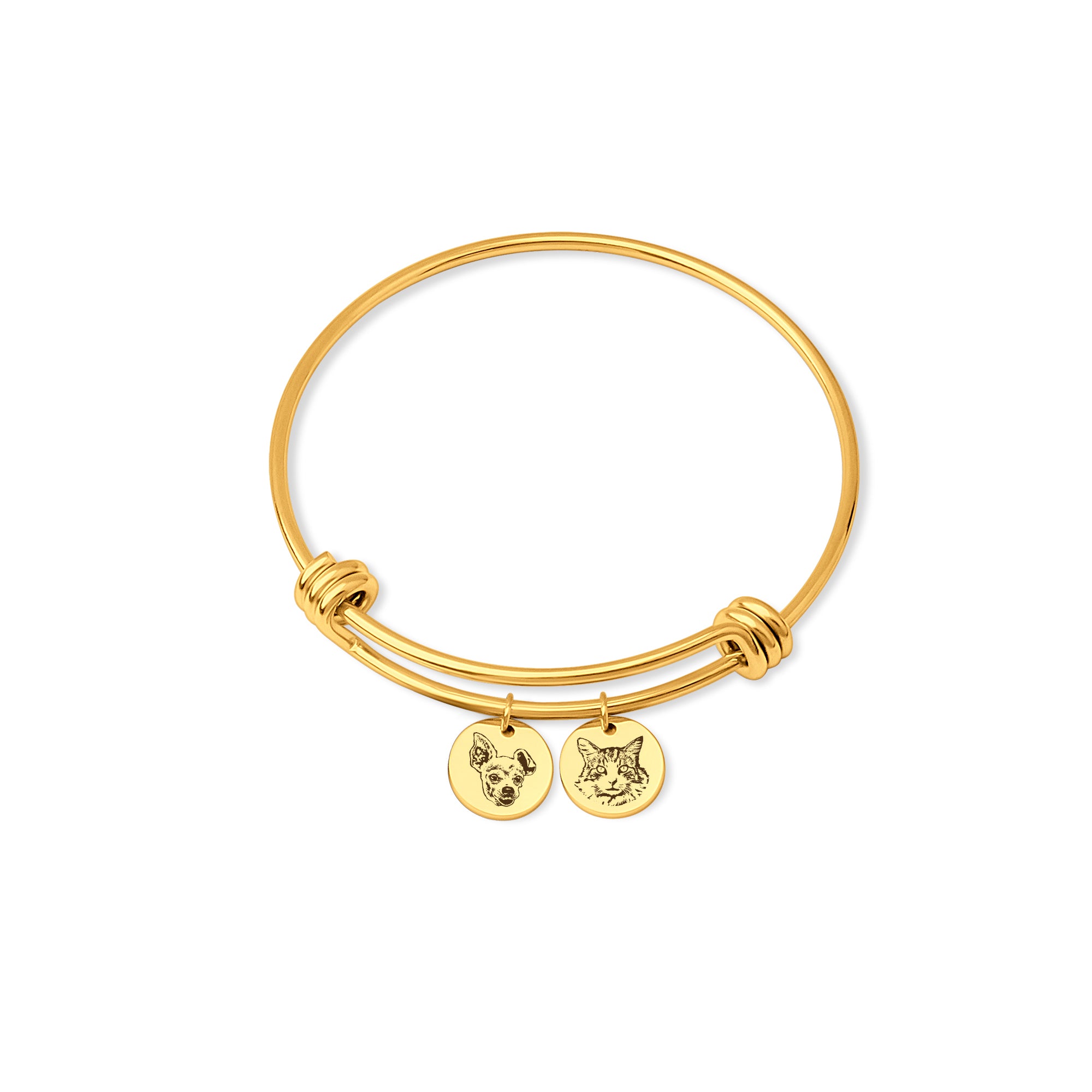 Custom Pet Portrait and Birthstone Bracelet