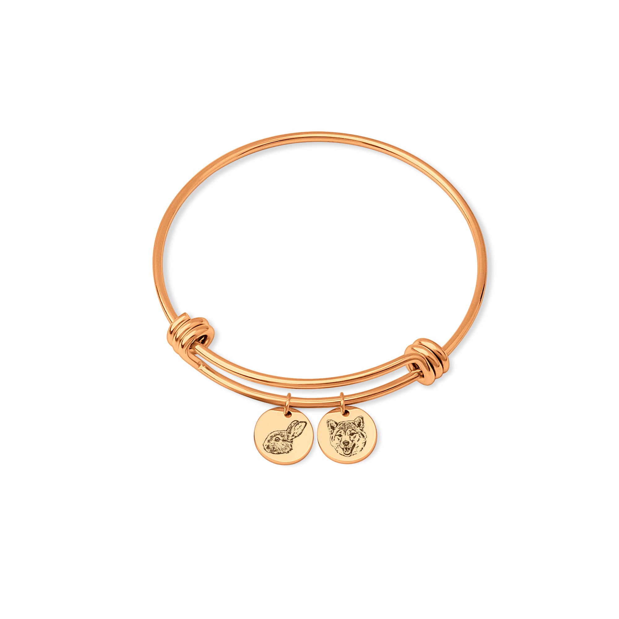 Custom Pet Portrait and Birthstone Bracelet