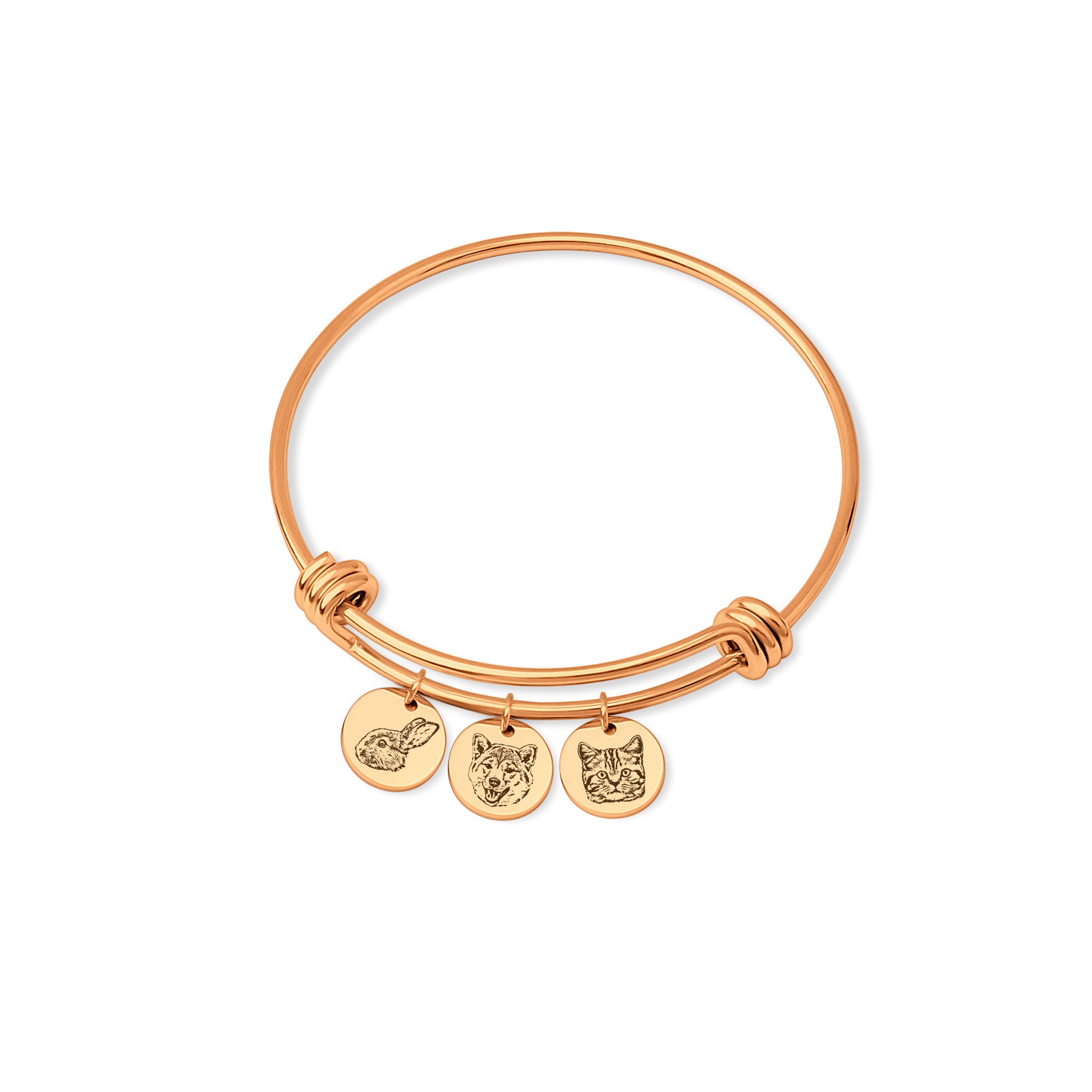 Custom Pet Portrait and Birthstone Bracelet