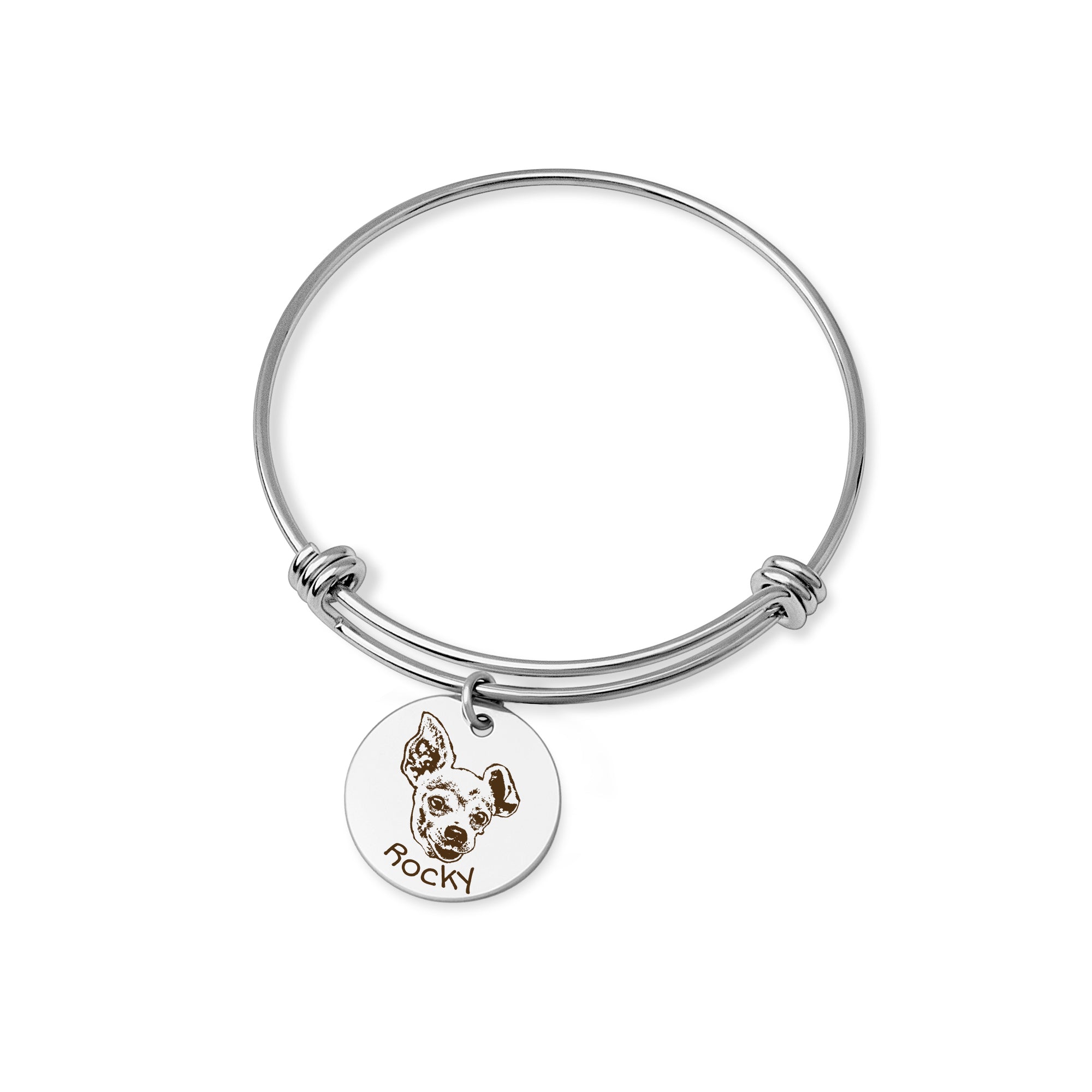 Pet Portrait Charm Adjustable Bracelet