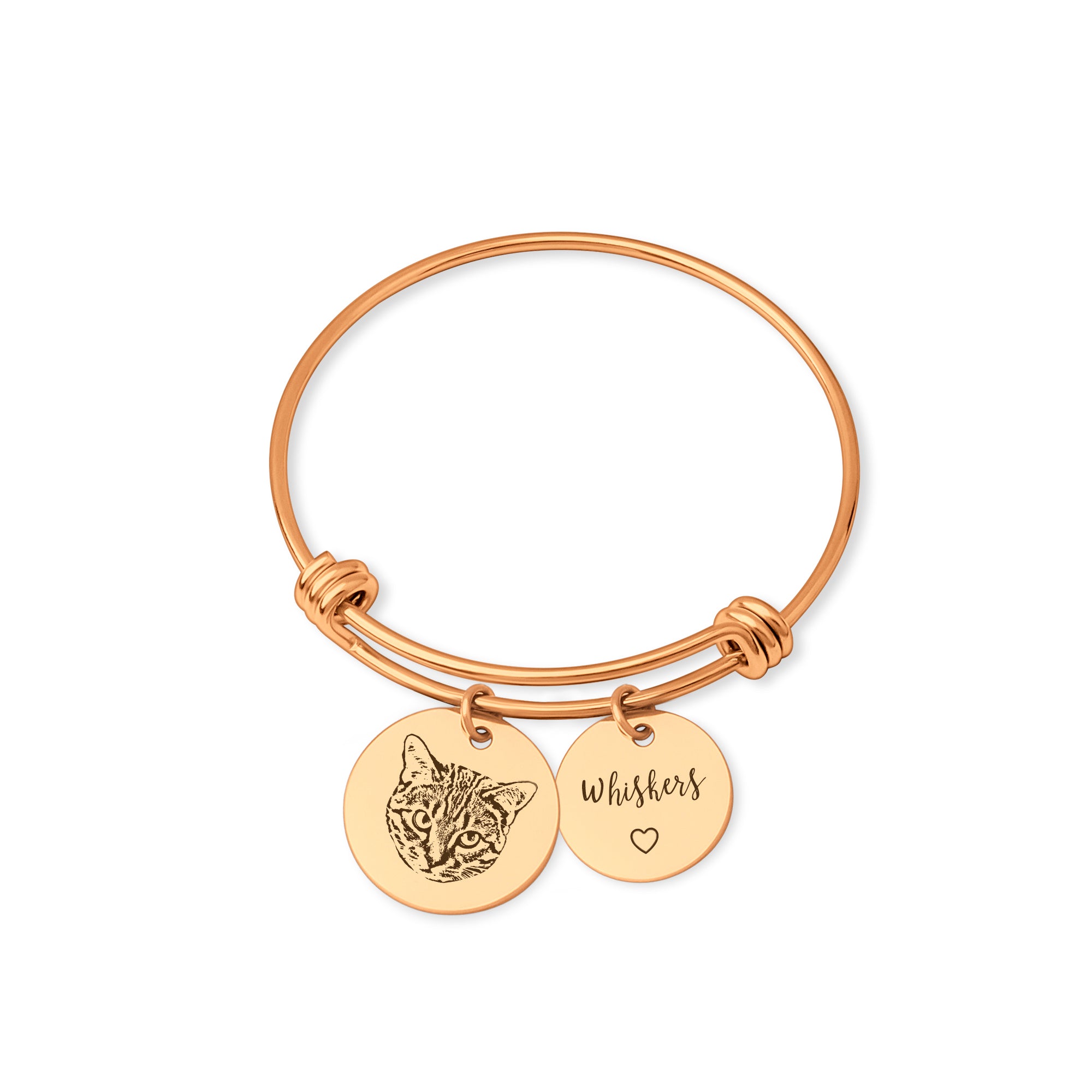 Pet Portrait Charm Adjustable Bangle
