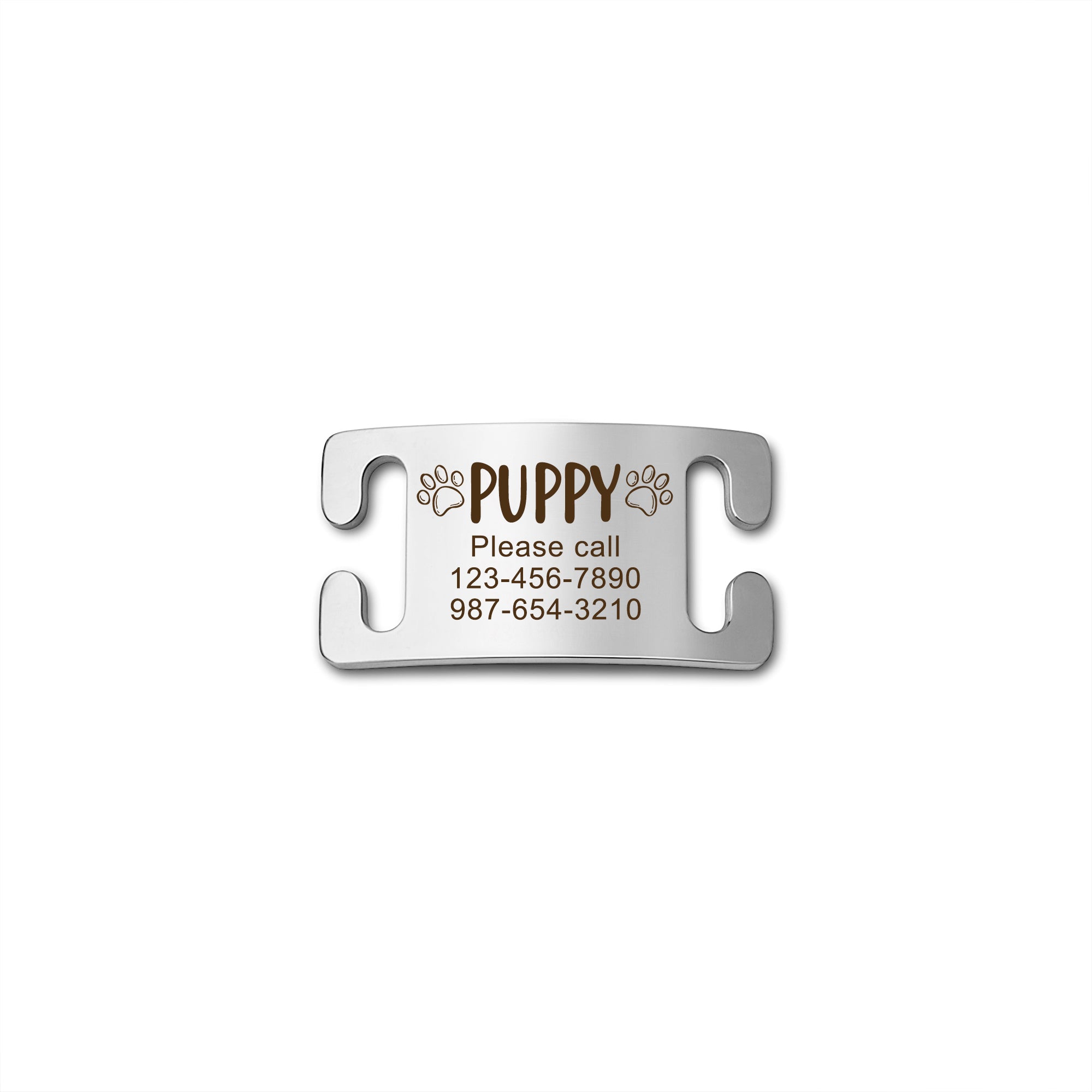 Slide-On Pet ID Tag with Designs