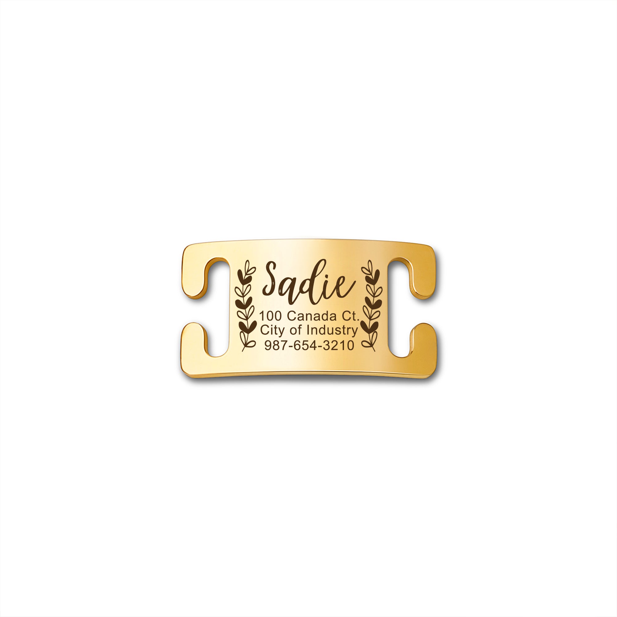 Slide-On Pet ID Tag with Designs