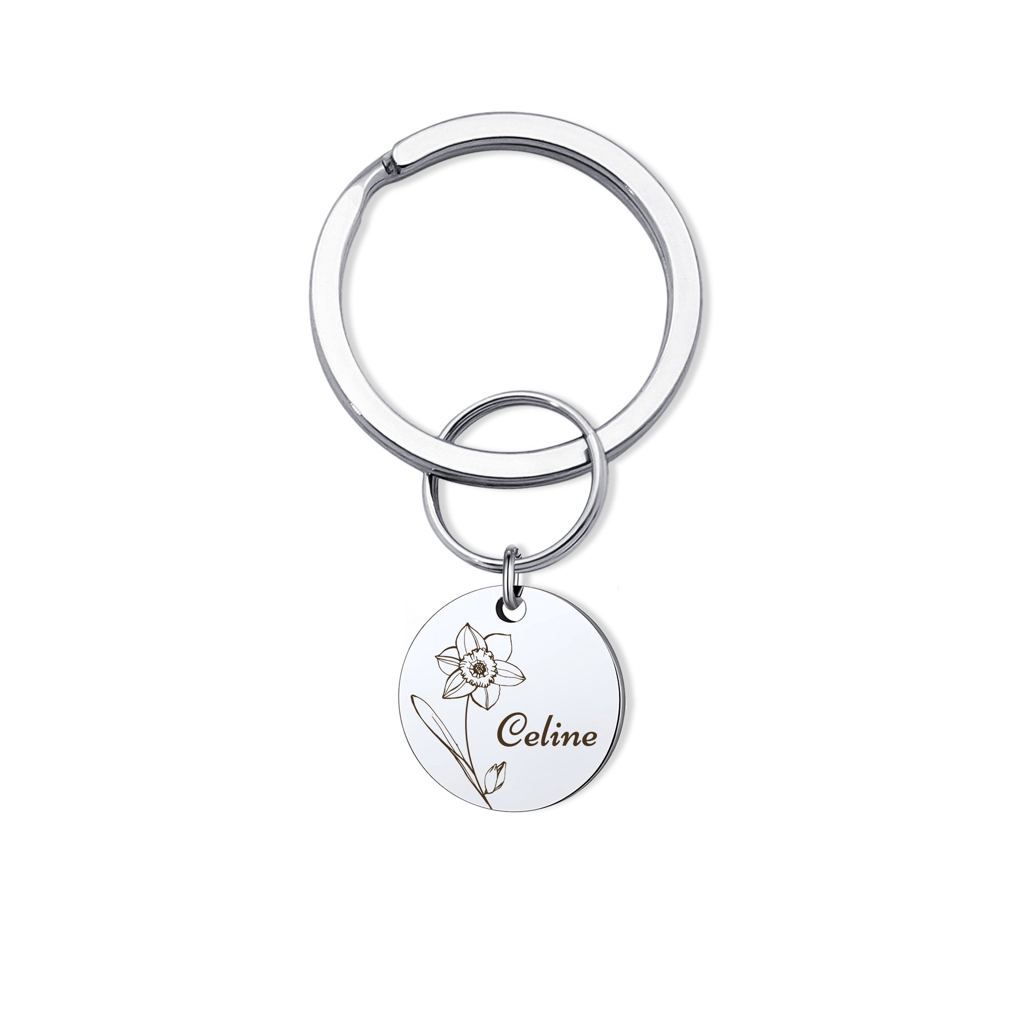 Birth Flower Keychain