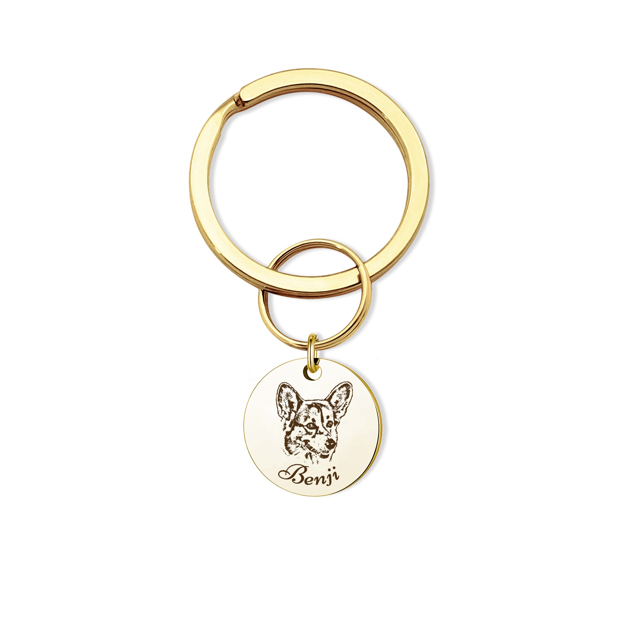 Pet Portrait Memorial Rainbow Bridge Key Chain