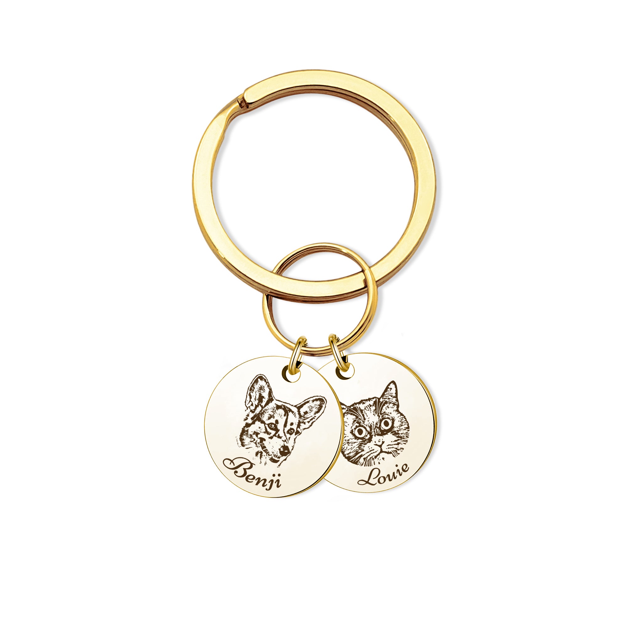 Pet Portrait Memorial Rainbow Bridge Key Chain