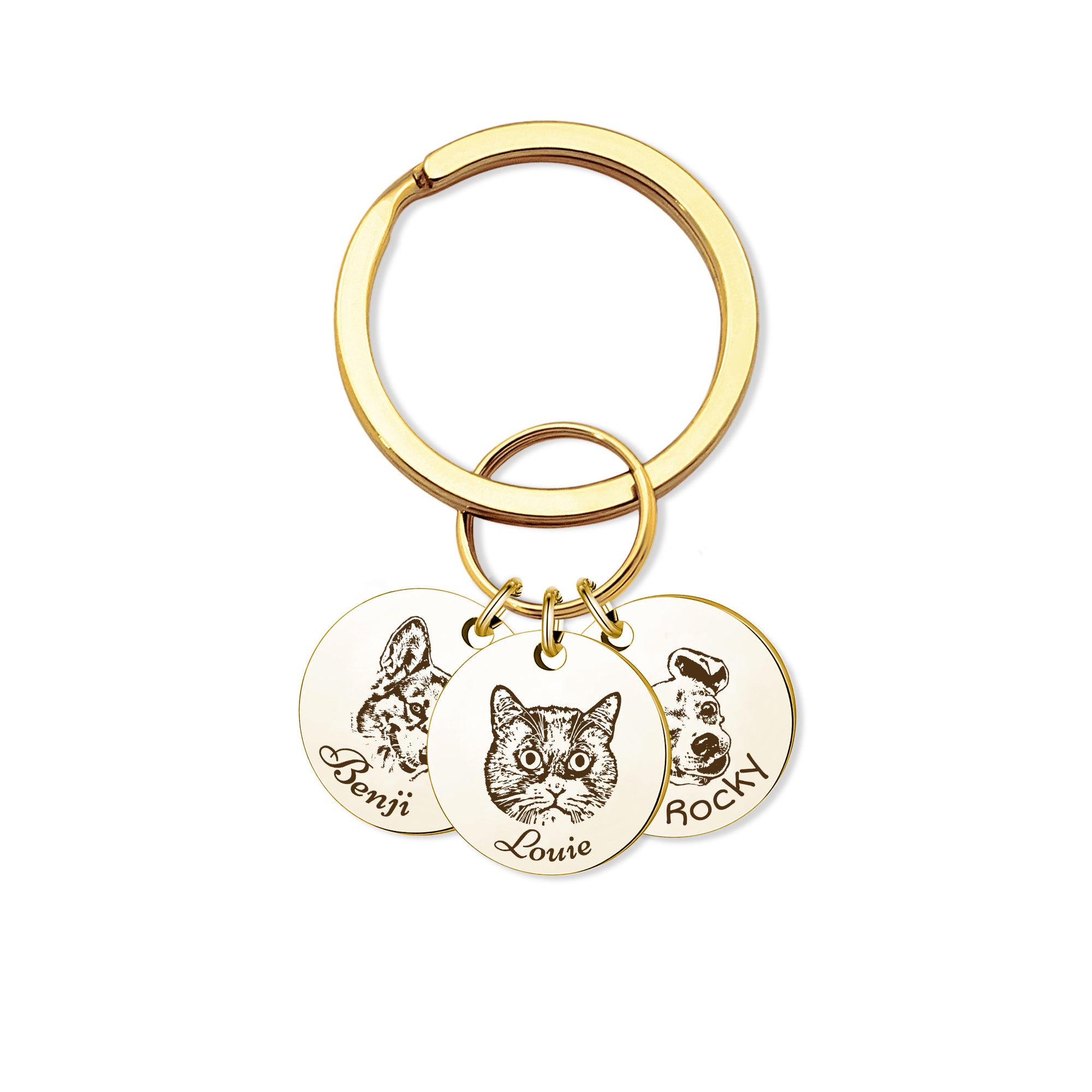 Pet Portrait Memorial Rainbow Bridge Key Chain