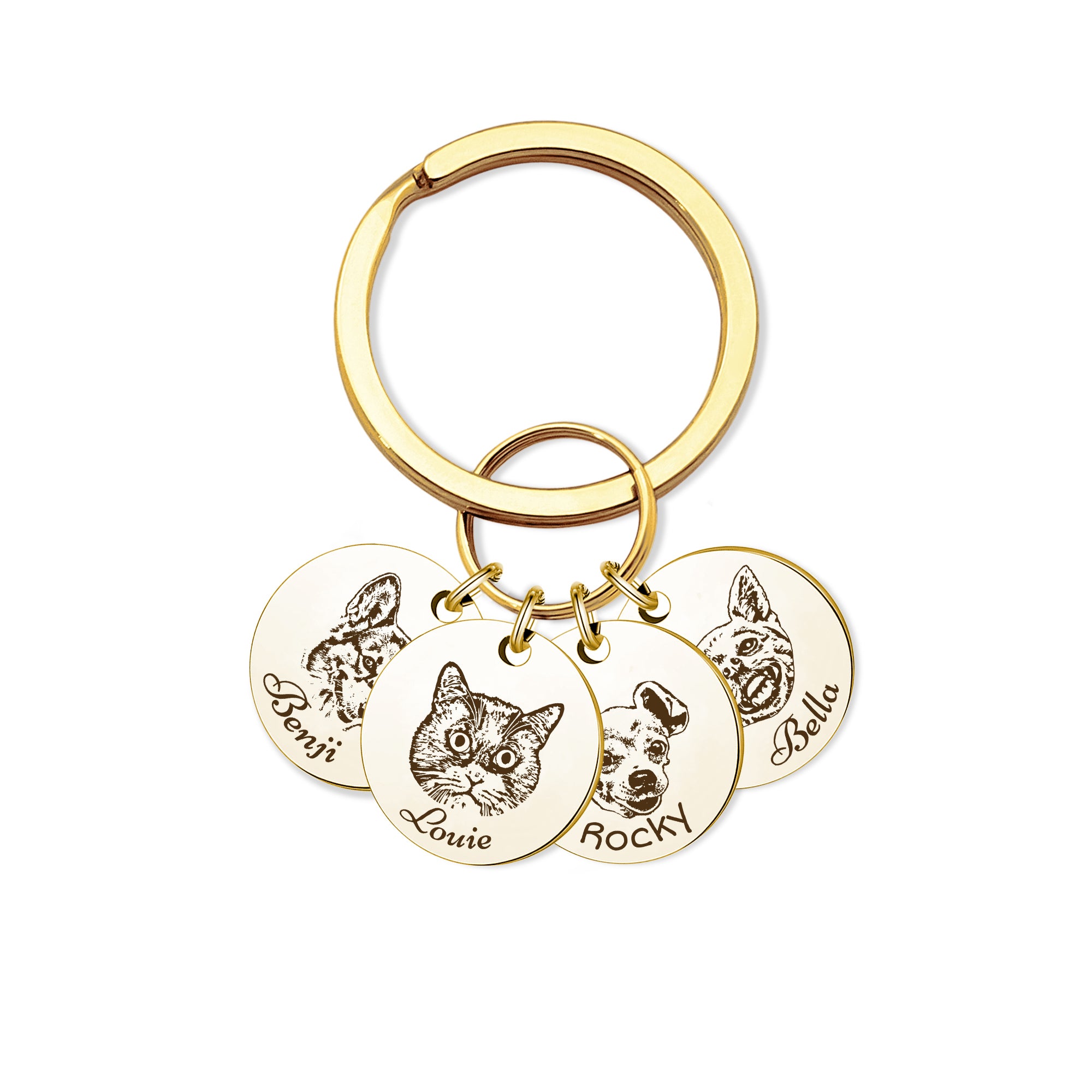 Pet Portrait Memorial Rainbow Bridge Key Chain