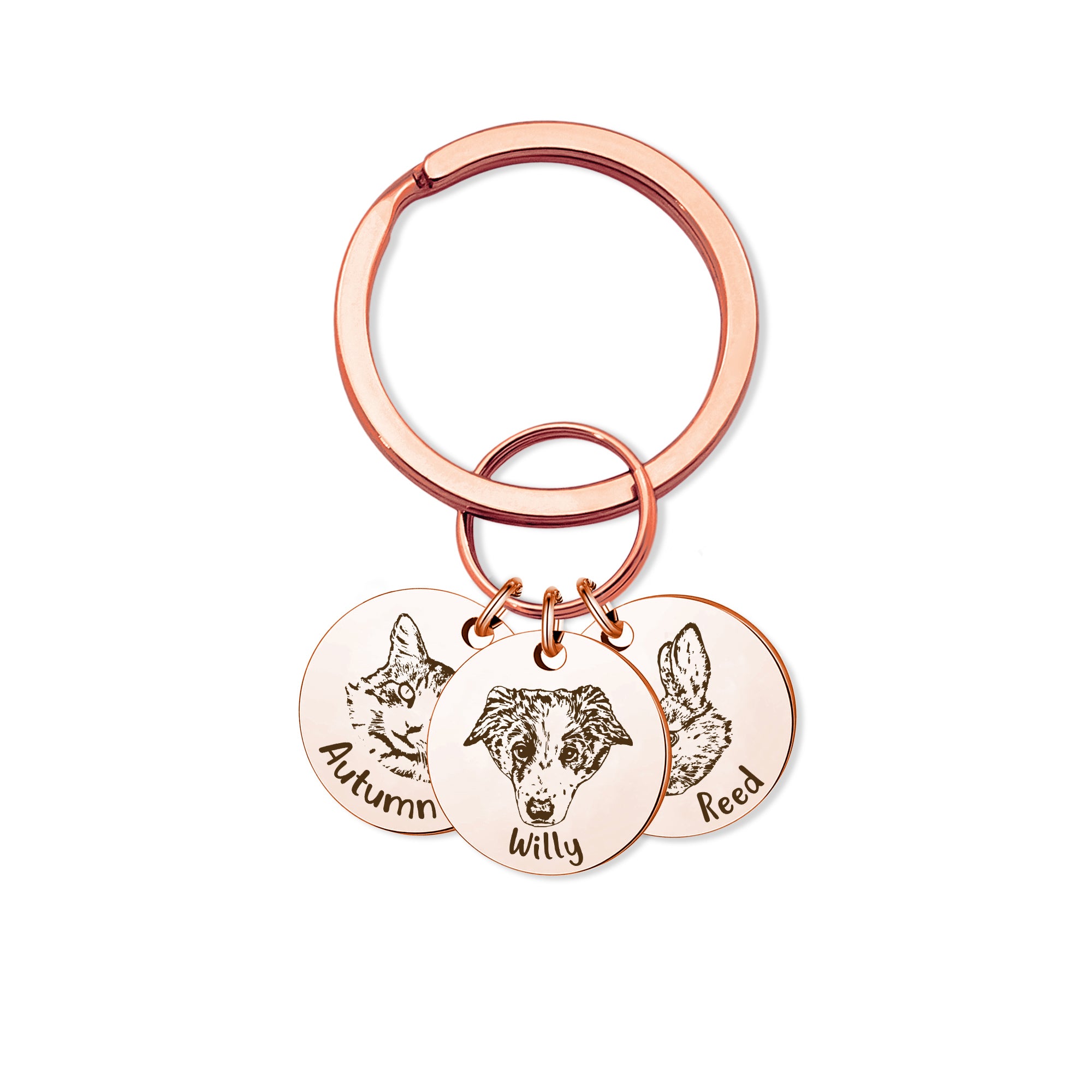 Pet Portrait Memorial Rainbow Bridge Key Chain
