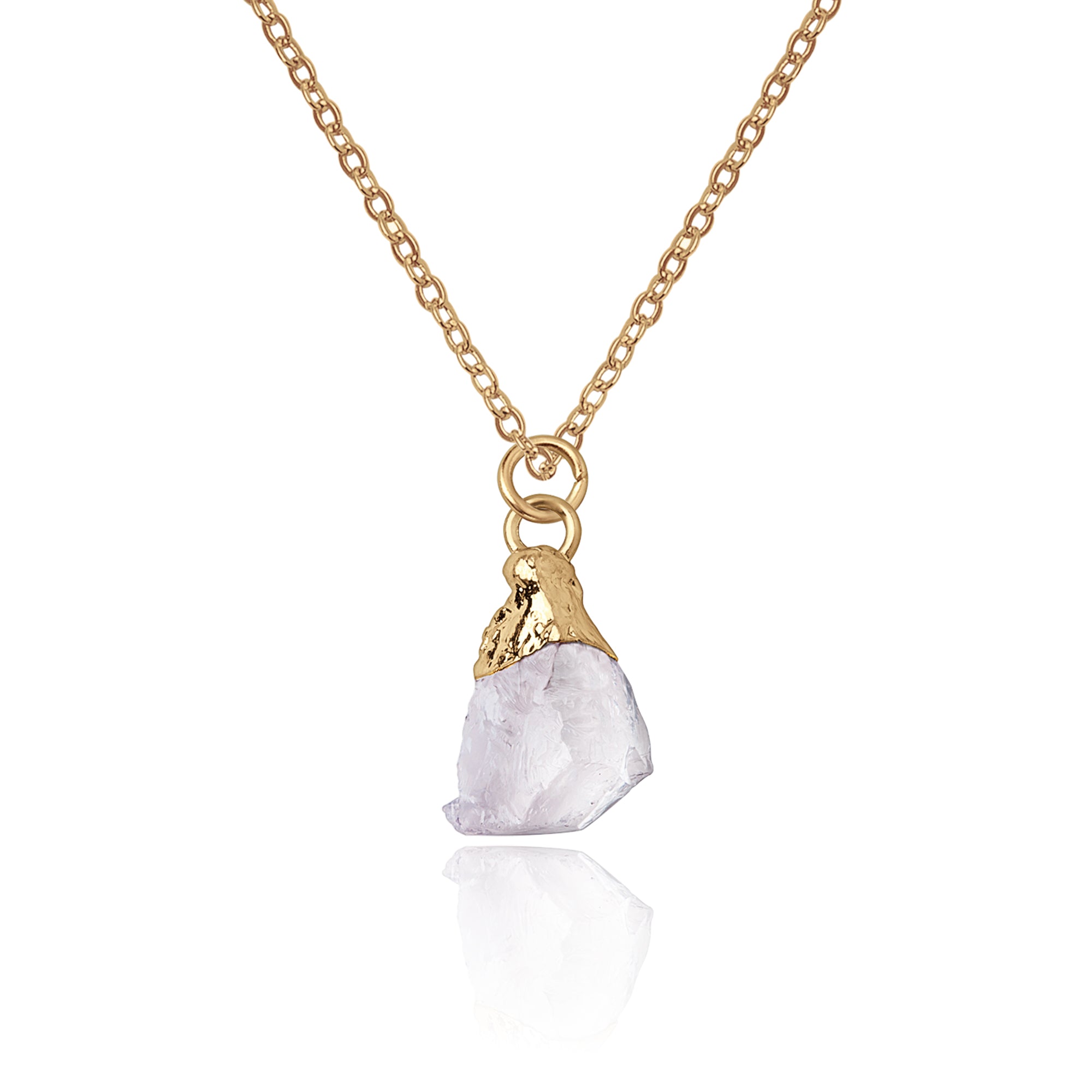 Irregular Shape Raw Birthstone Necklace