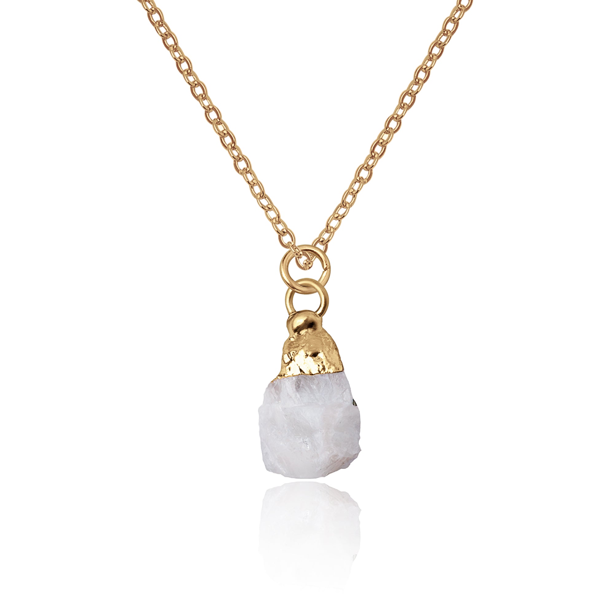 Irregular Shape Raw Birthstone Necklace