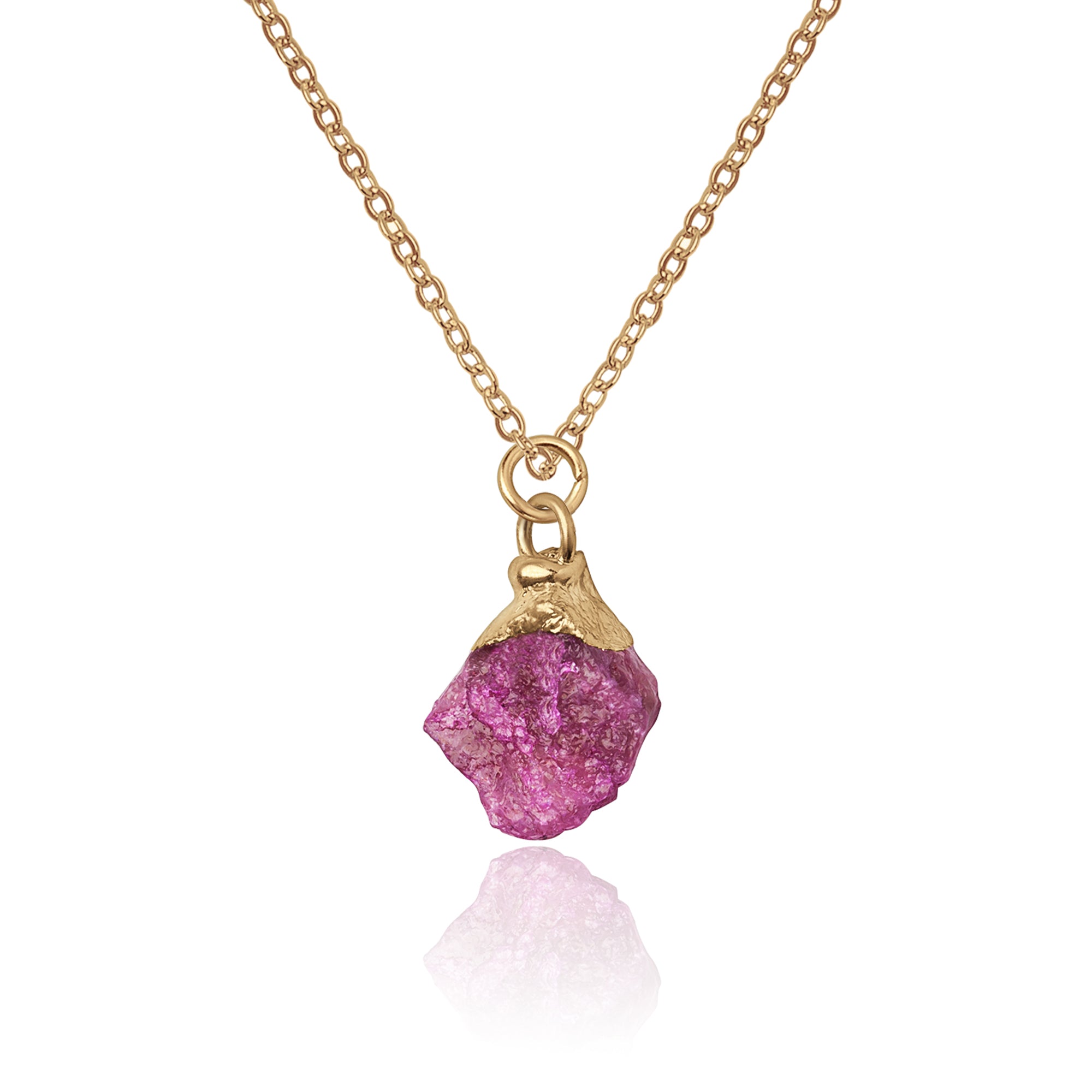 Irregular Shape Raw Birthstone Necklace