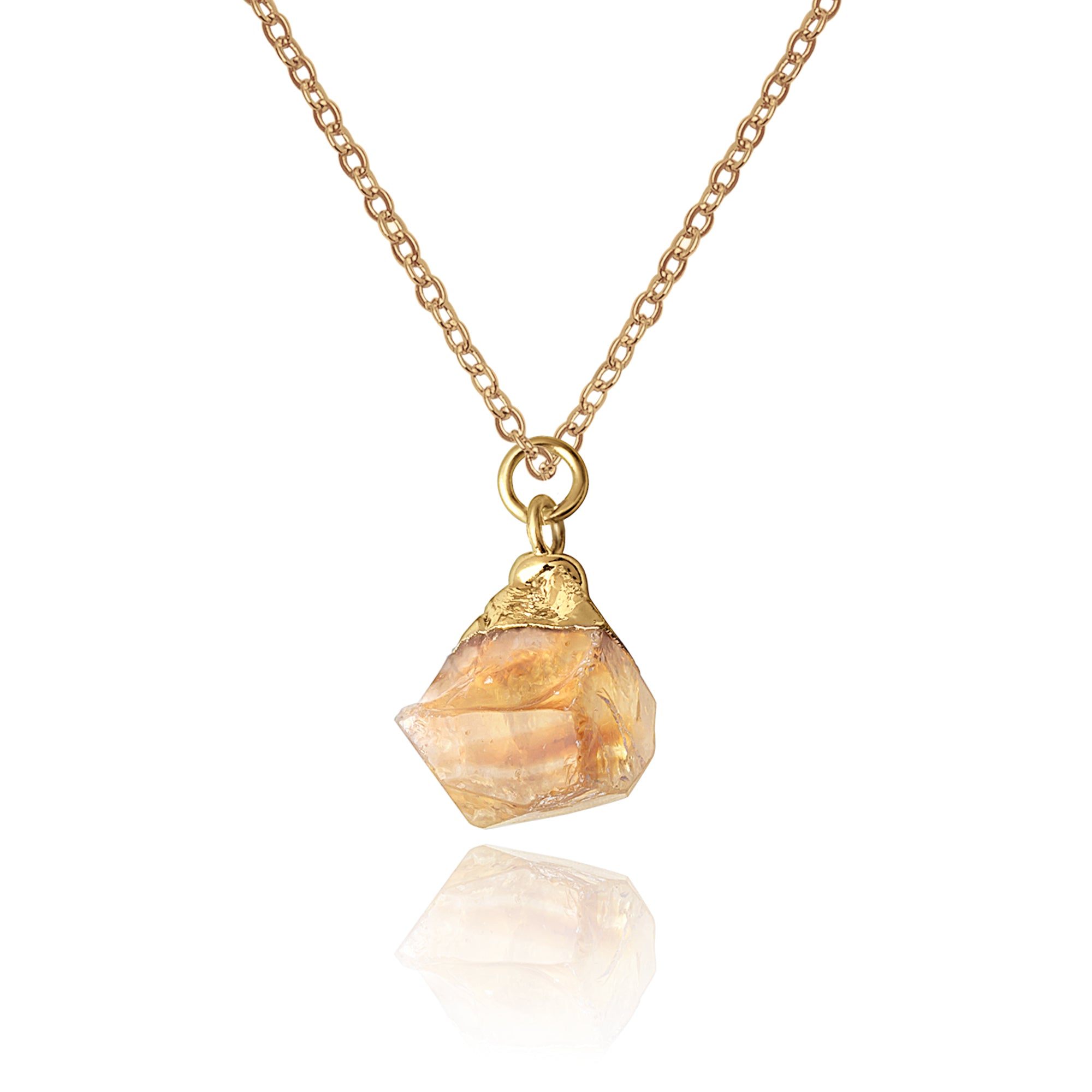 Irregular Shape Raw Birthstone Necklace