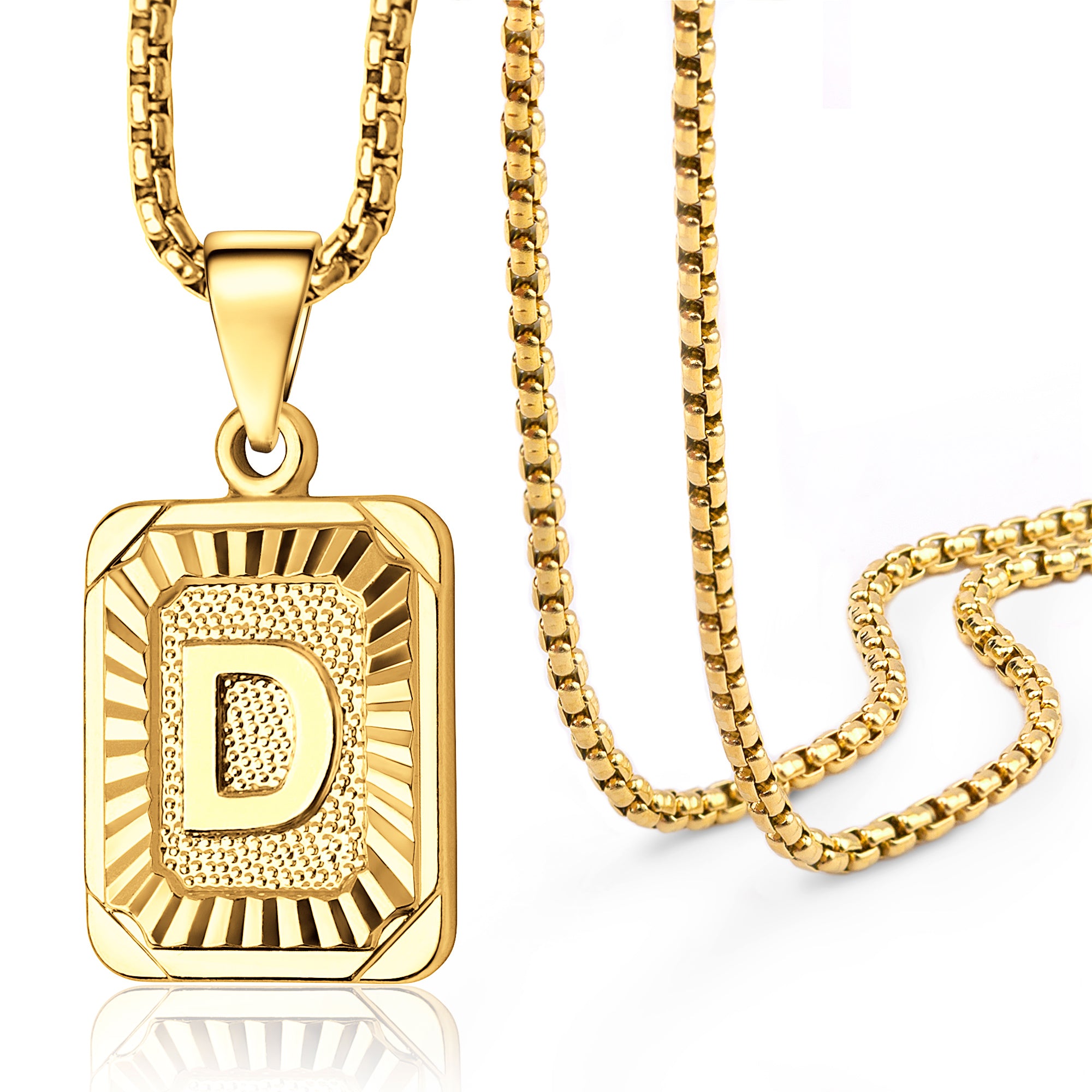18k Gold Plated Initial Medallion Necklace