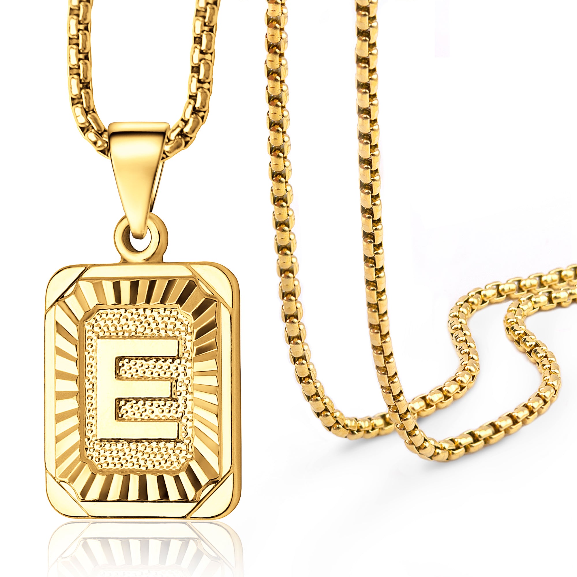 18k Gold Plated Initial Medallion Necklace